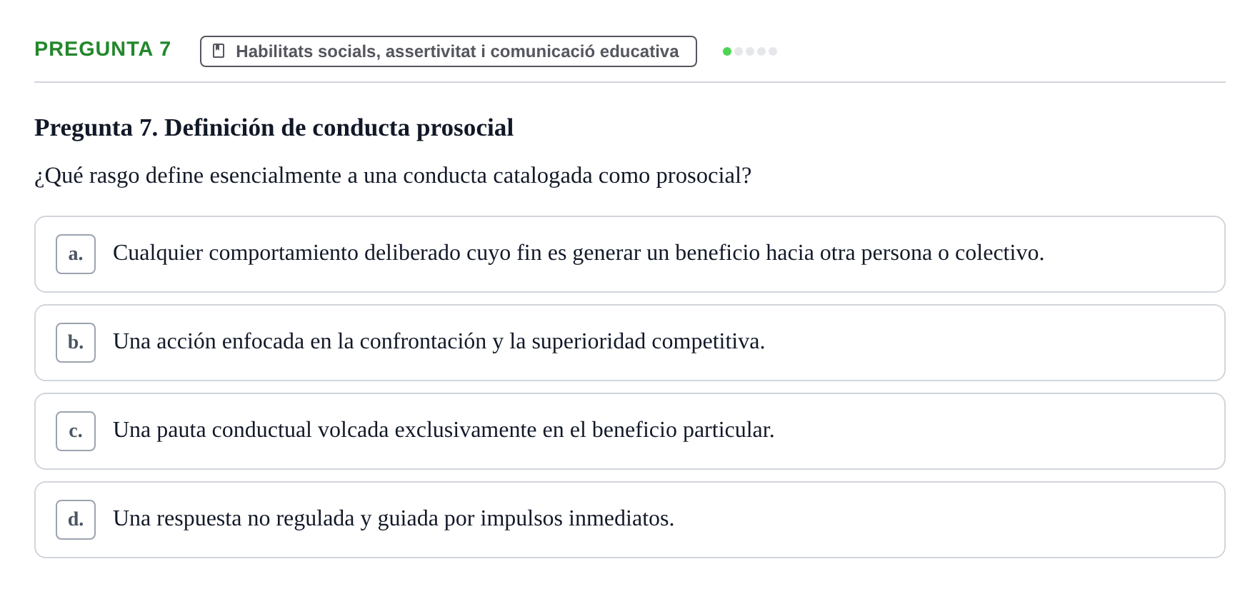 Enunciado: Pregunta 7
