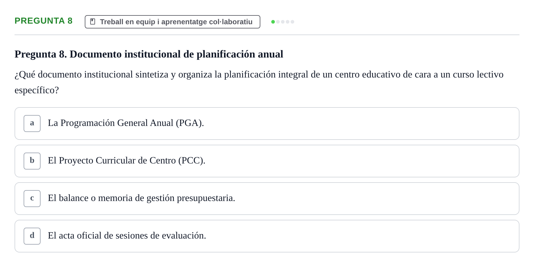 Enunciado: Pregunta 8