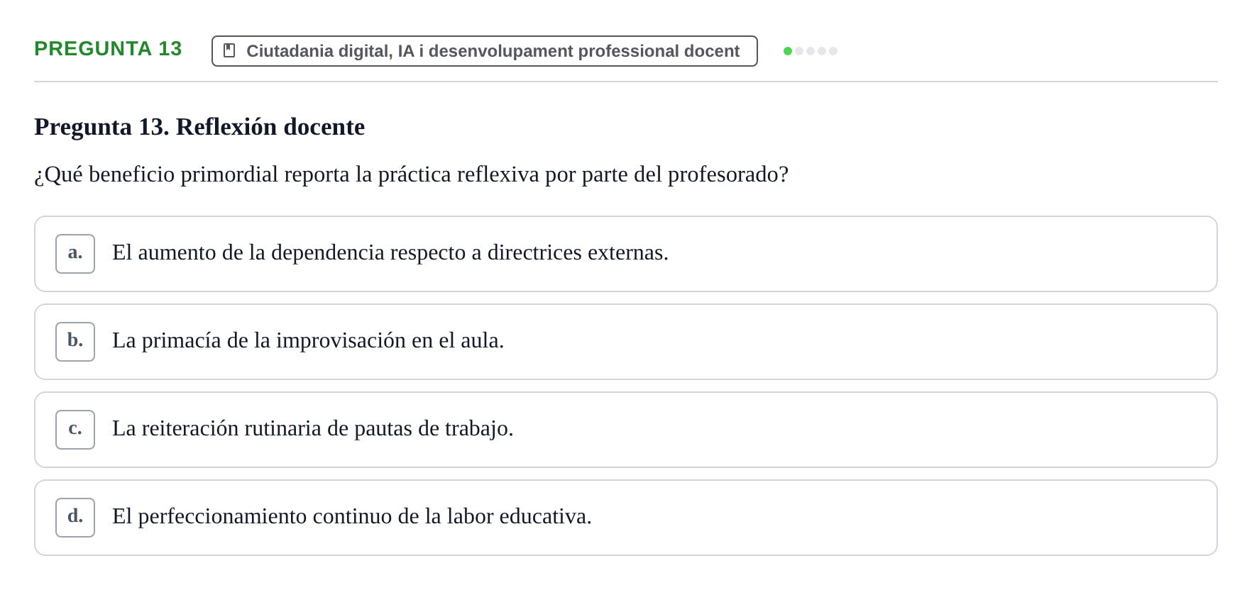 Enunciado: Pregunta 13