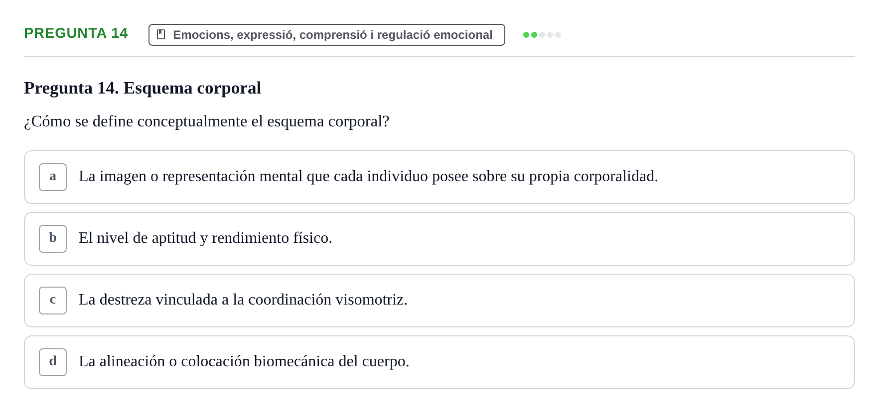 Enunciado: Pregunta 14