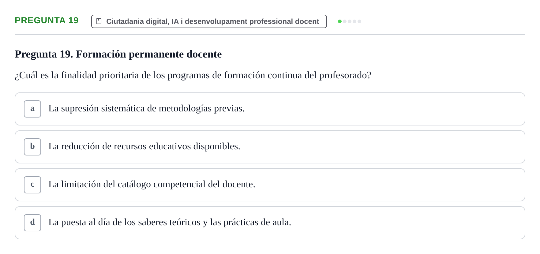 Enunciado: Pregunta 19