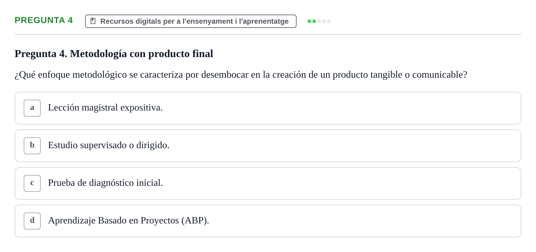 Enunciado: Pregunta 4