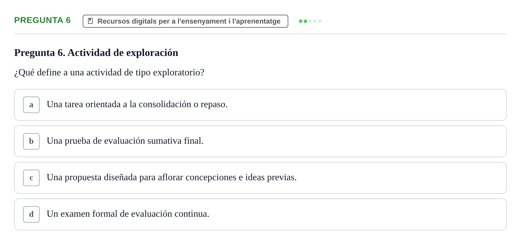 Enunciado: Pregunta 6