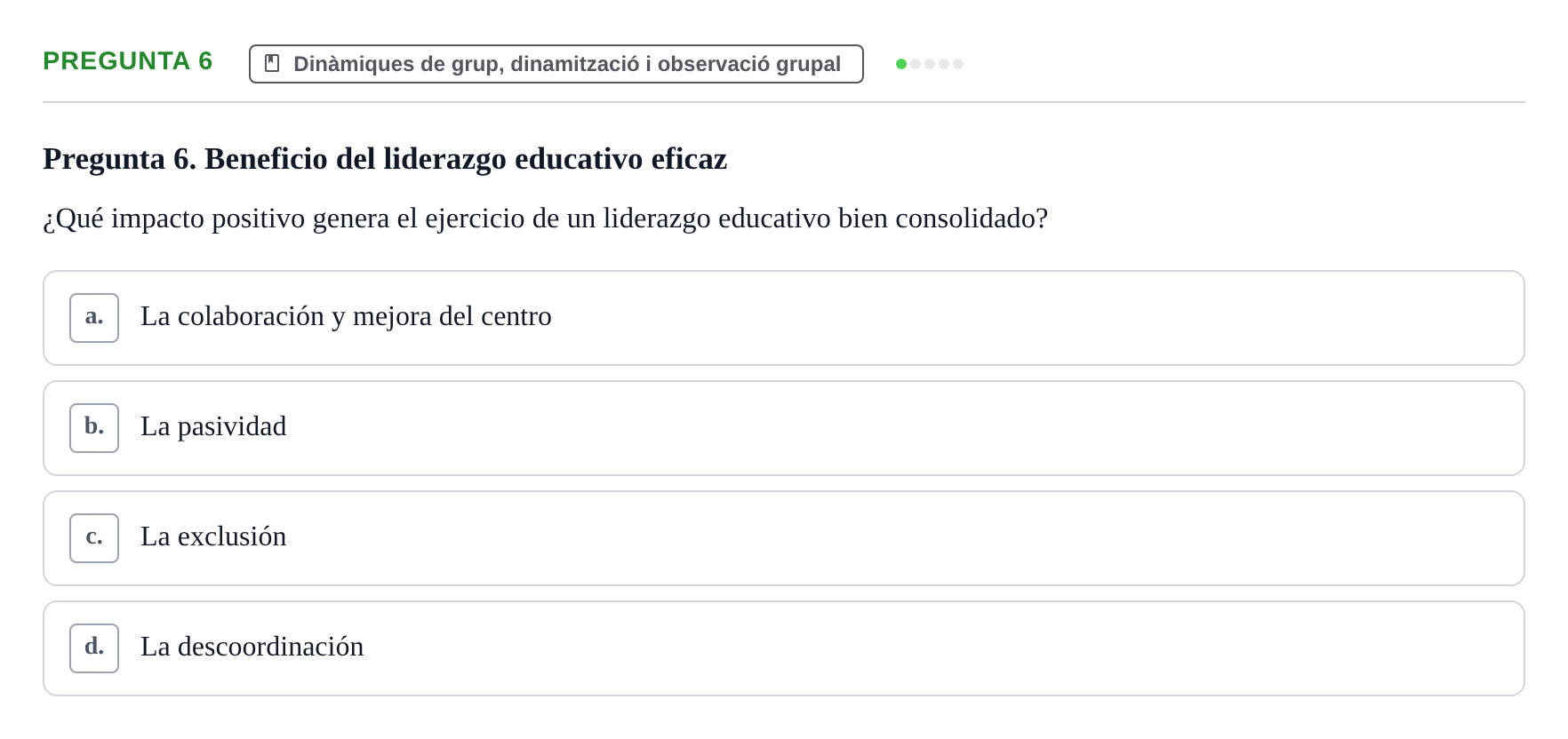 Enunciado: Pregunta 6