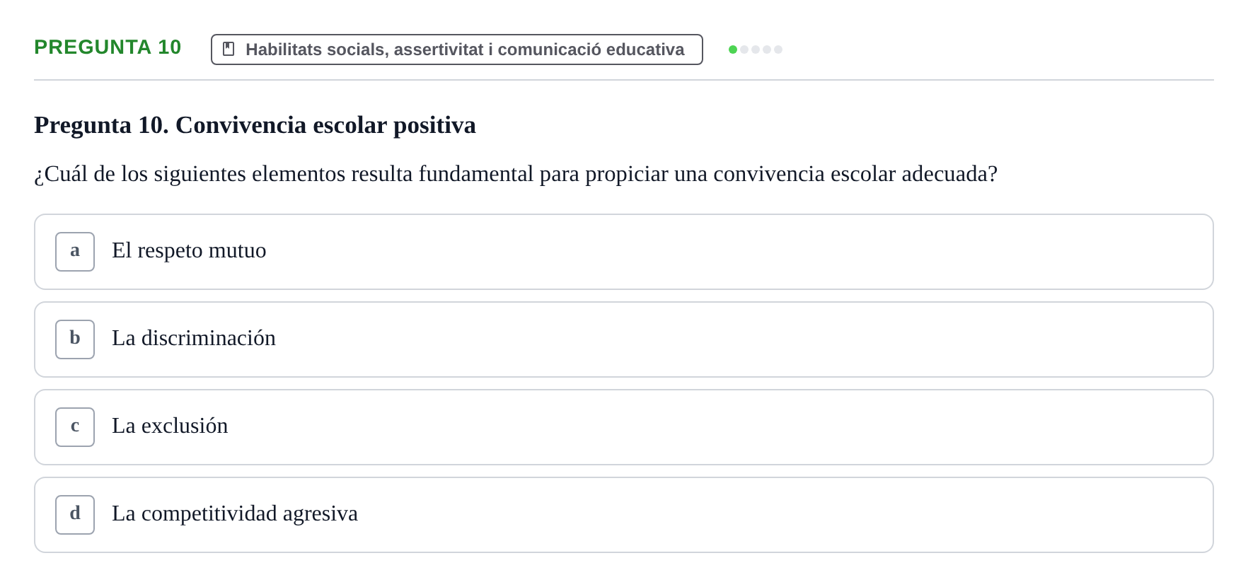 Enunciado: Pregunta 10