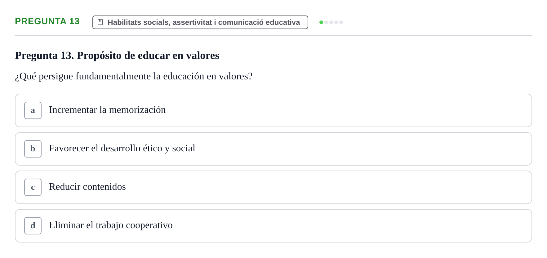 Enunciado: Pregunta 13