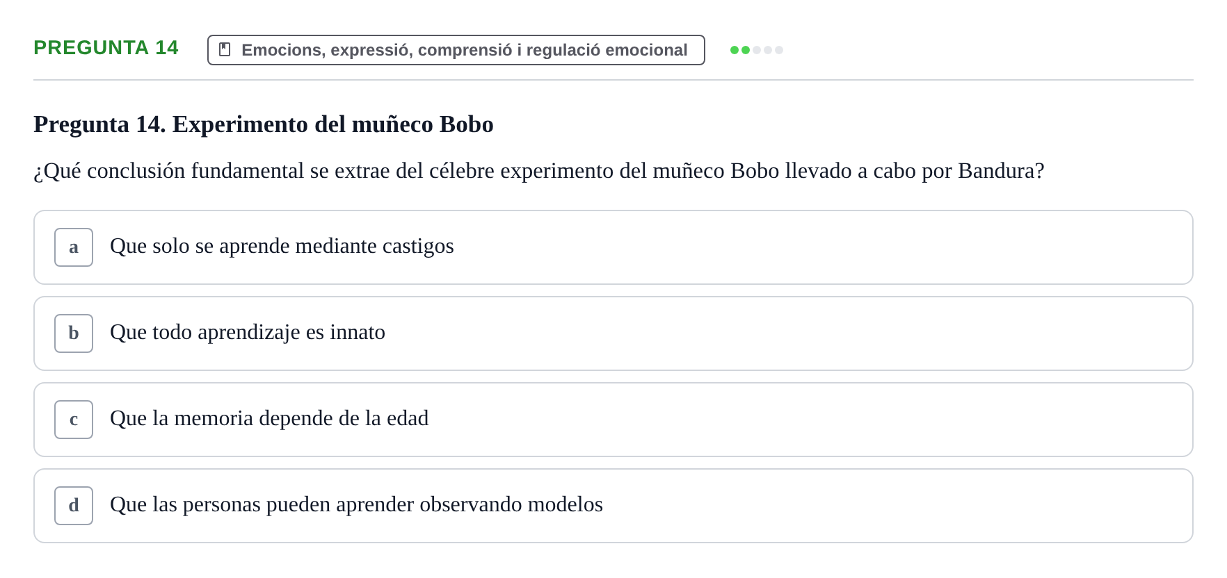 Enunciado: Pregunta 14