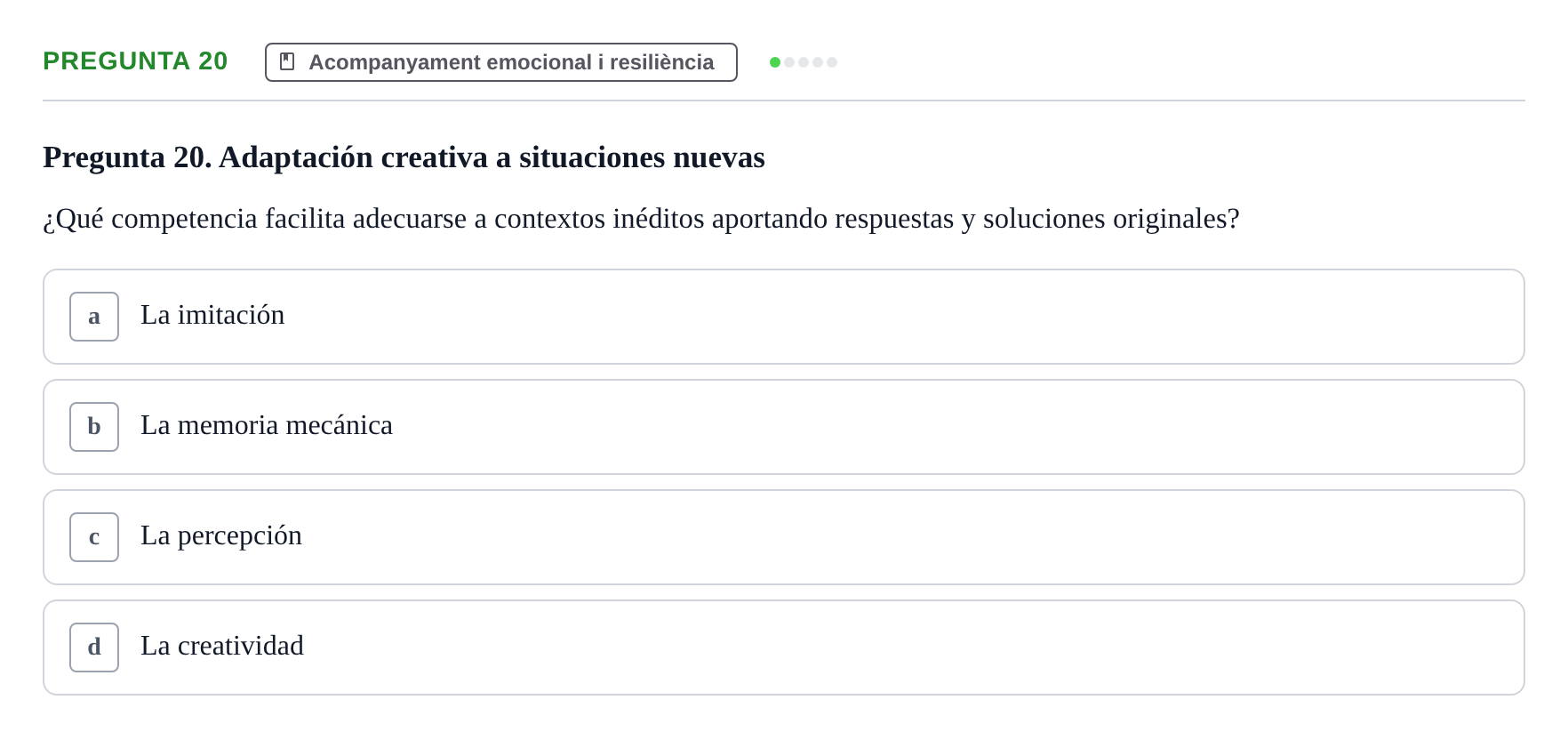 Enunciado: Pregunta 20