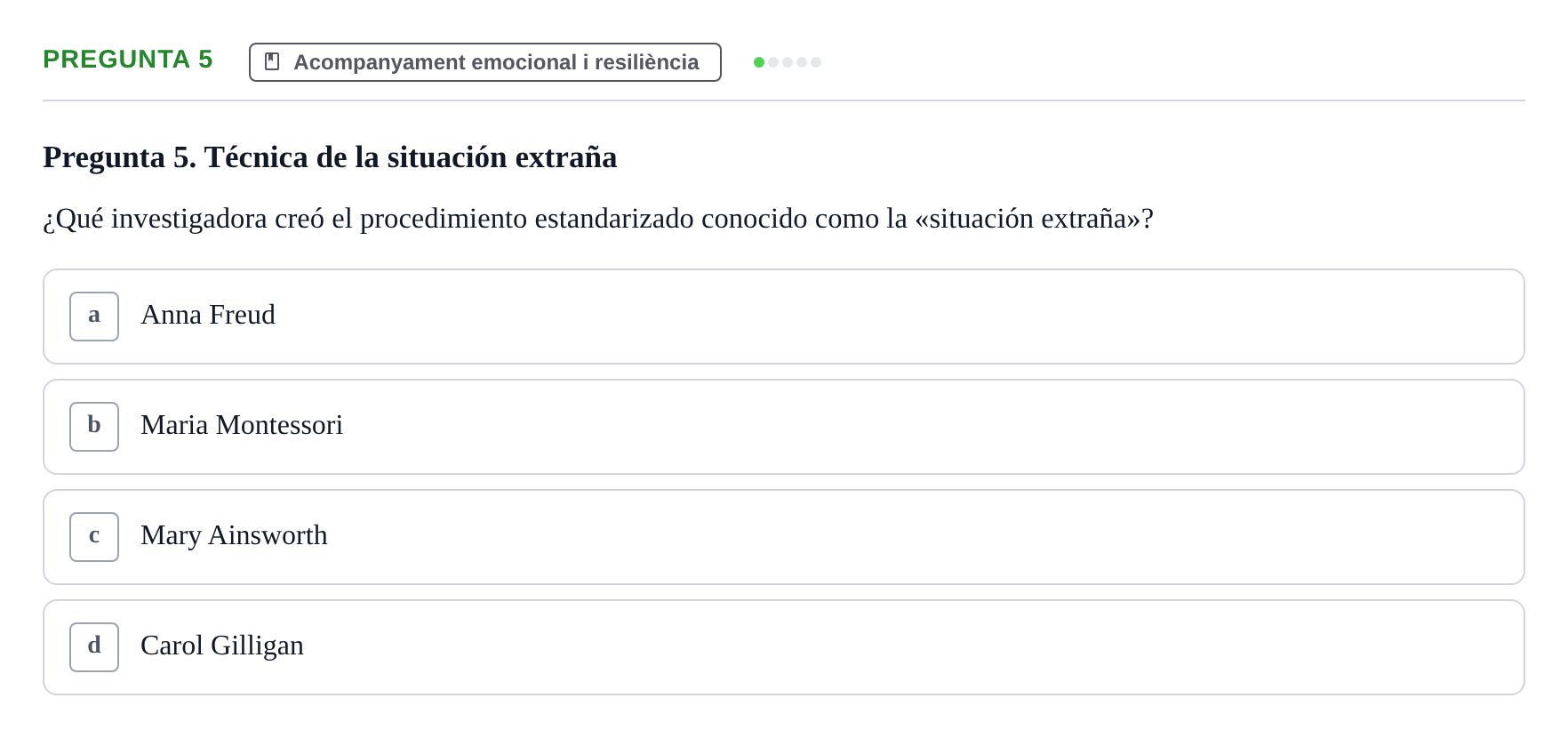Enunciado: Pregunta 5
