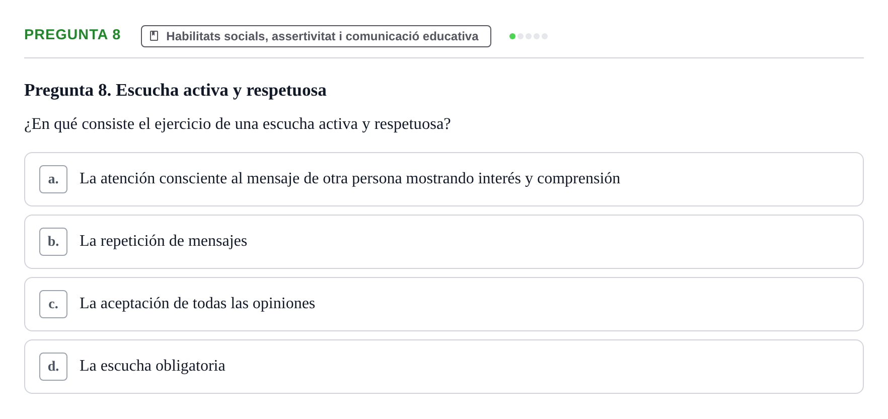 Enunciado: Pregunta 8