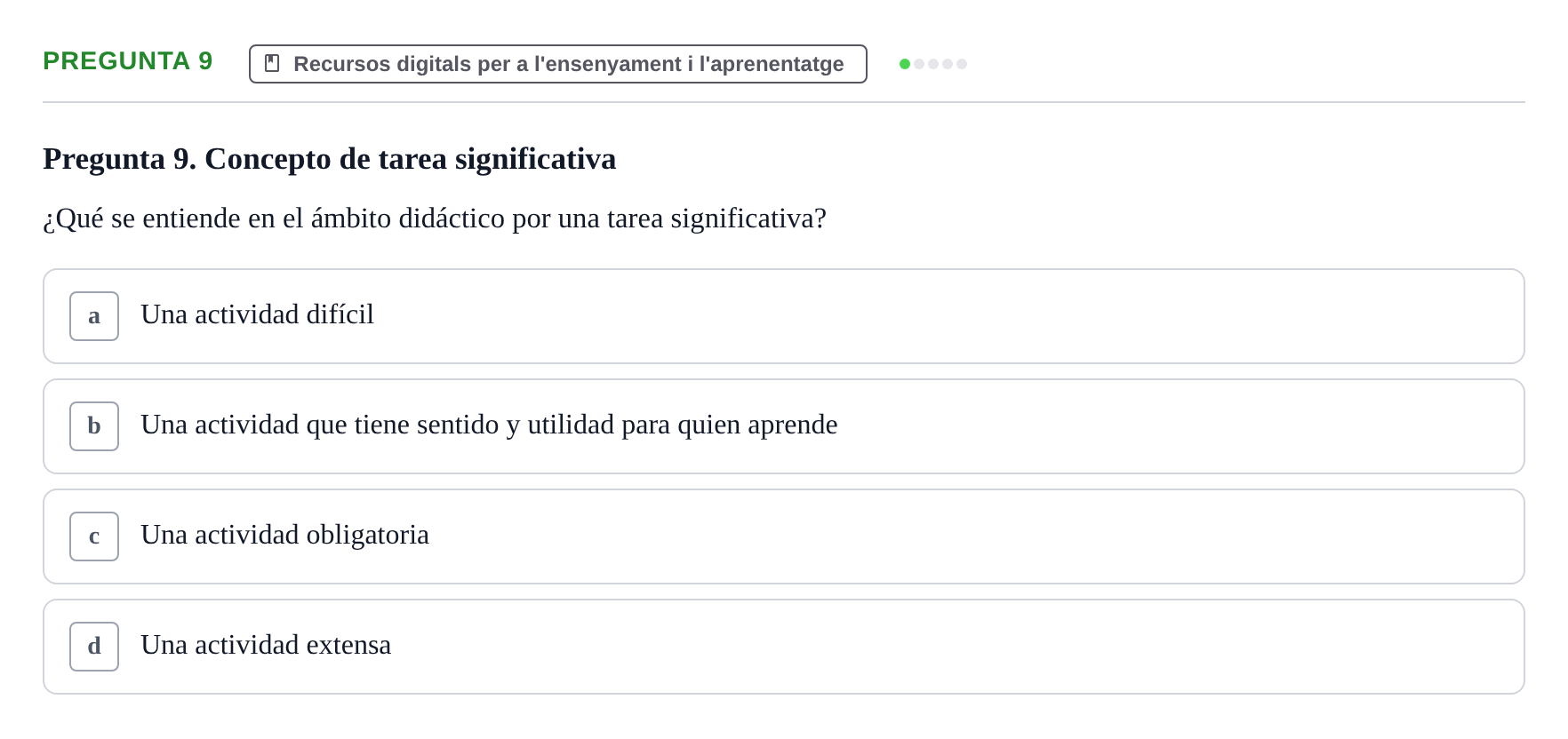 Enunciado: Pregunta 9