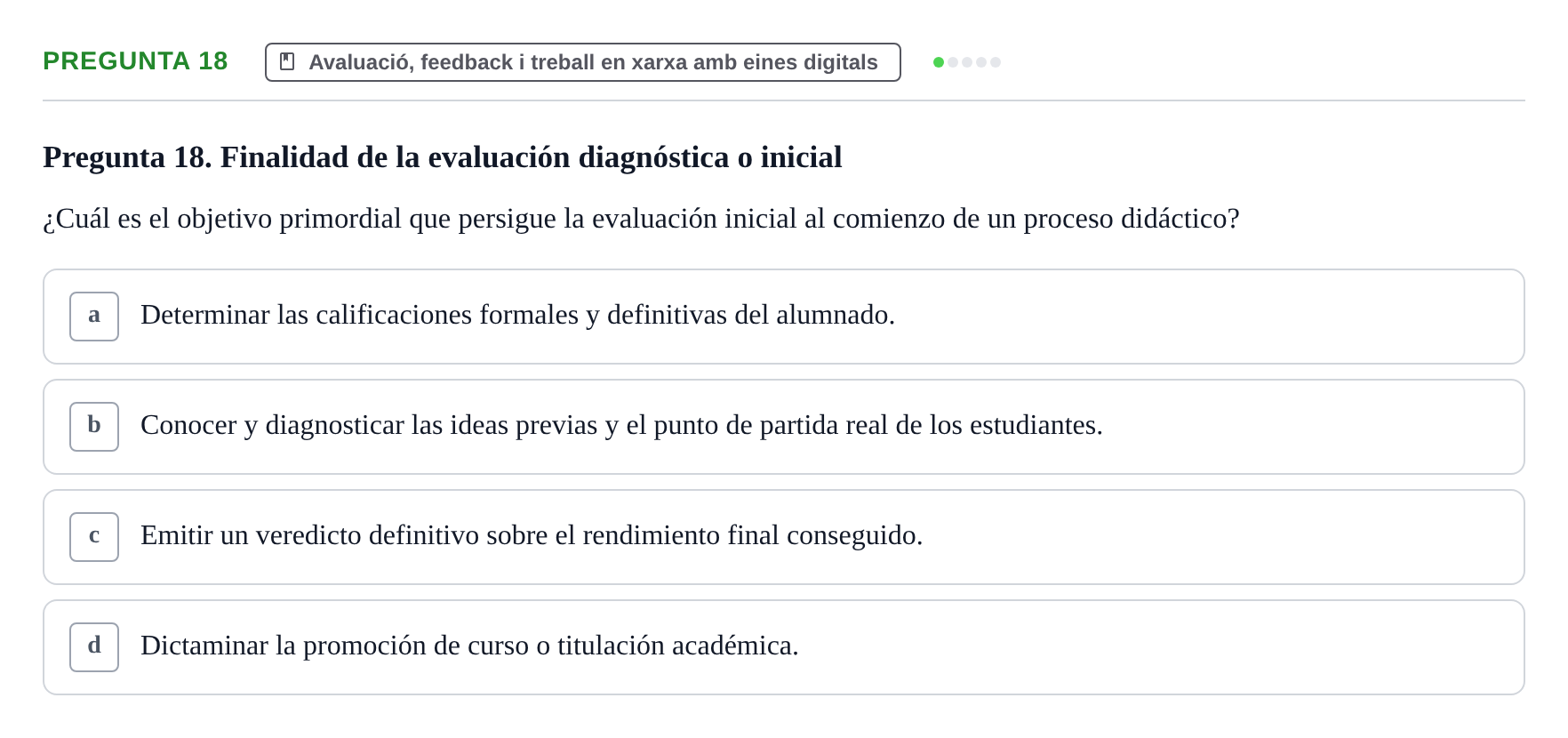 Enunciado: Pregunta 18