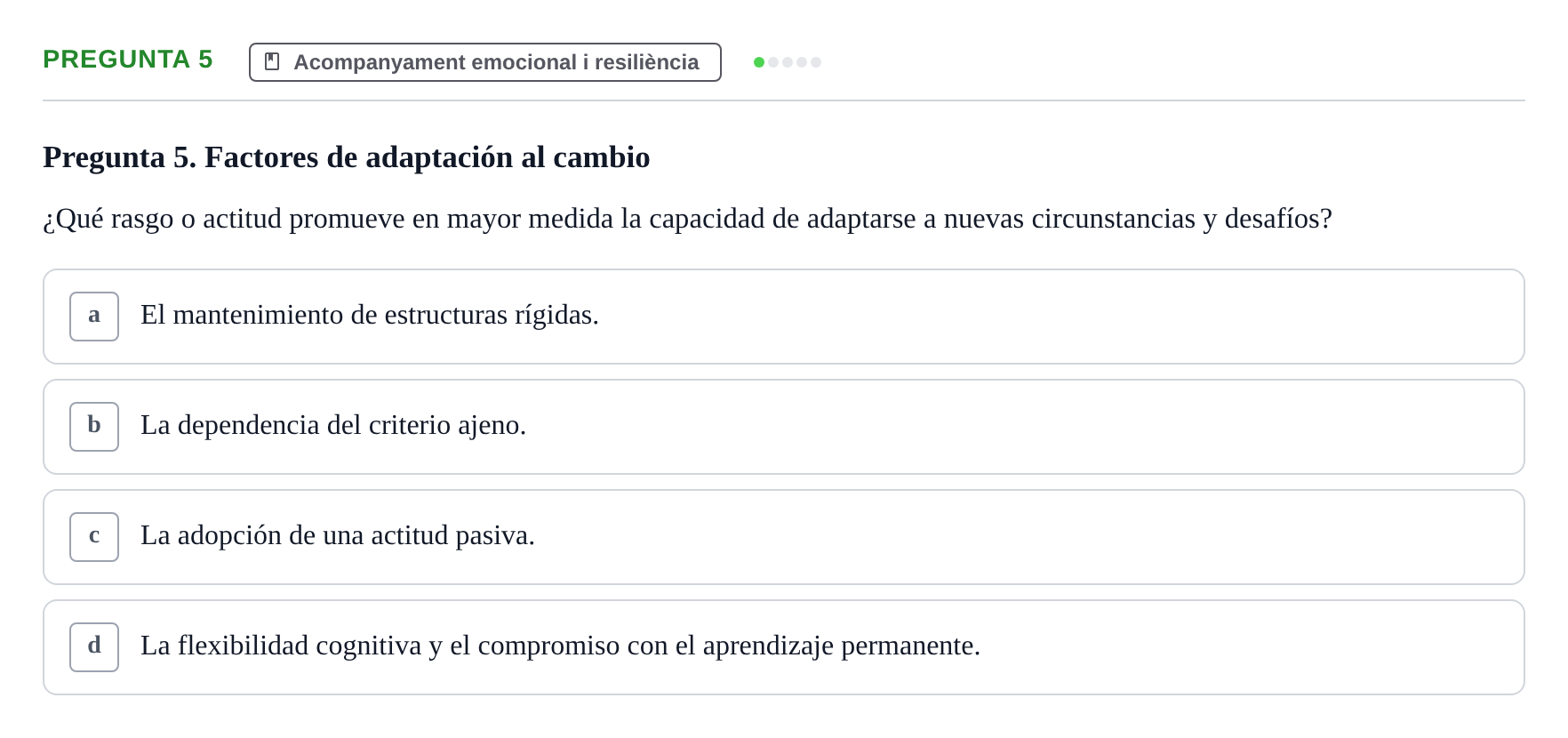 Enunciado: Pregunta 5