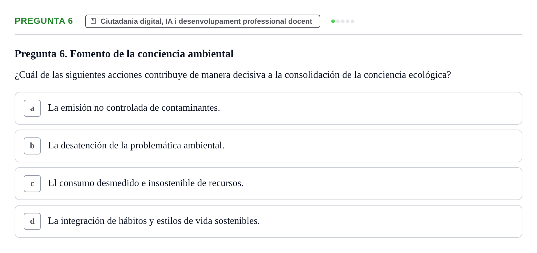 Enunciado: Pregunta 6