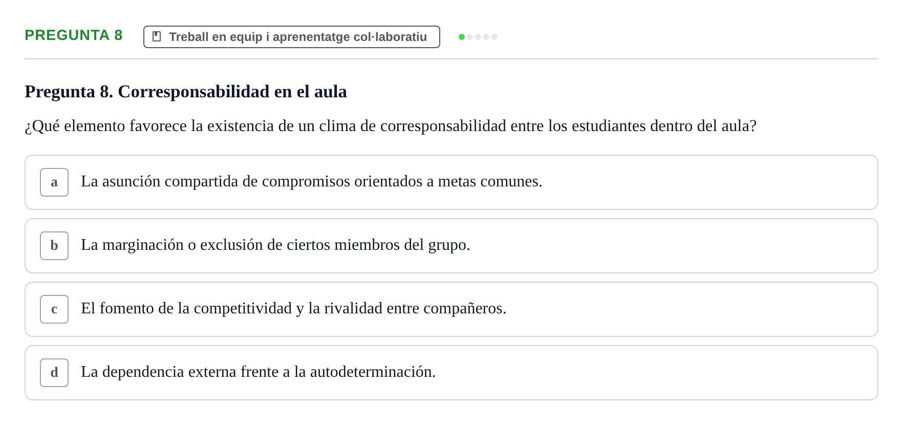 Enunciado: Pregunta 8