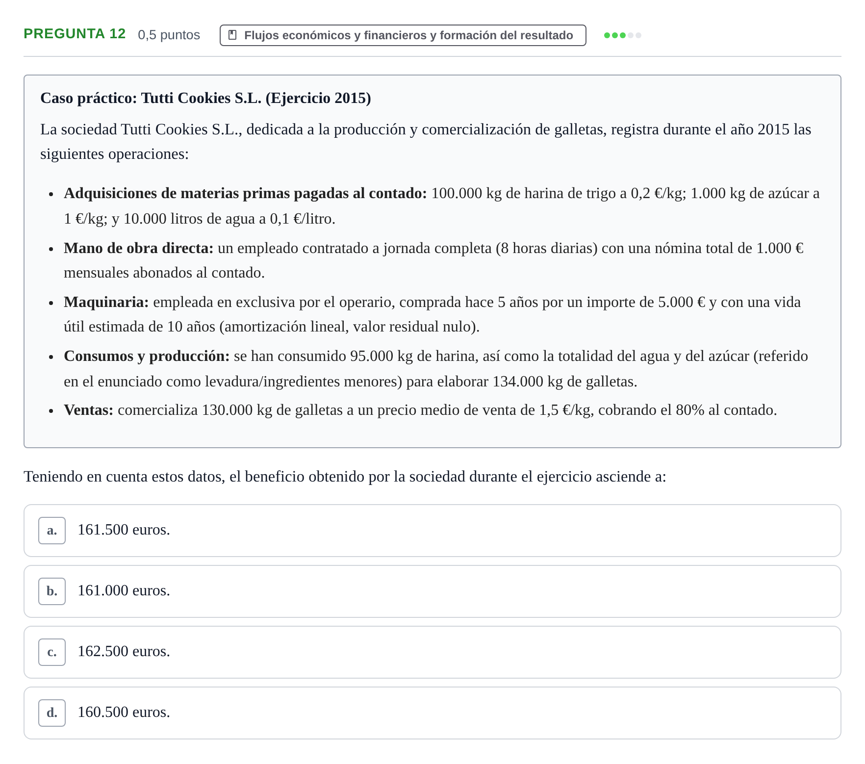 Enunciado: Pregunta 12 · Introducció a la Comptabilitat UAB 2017