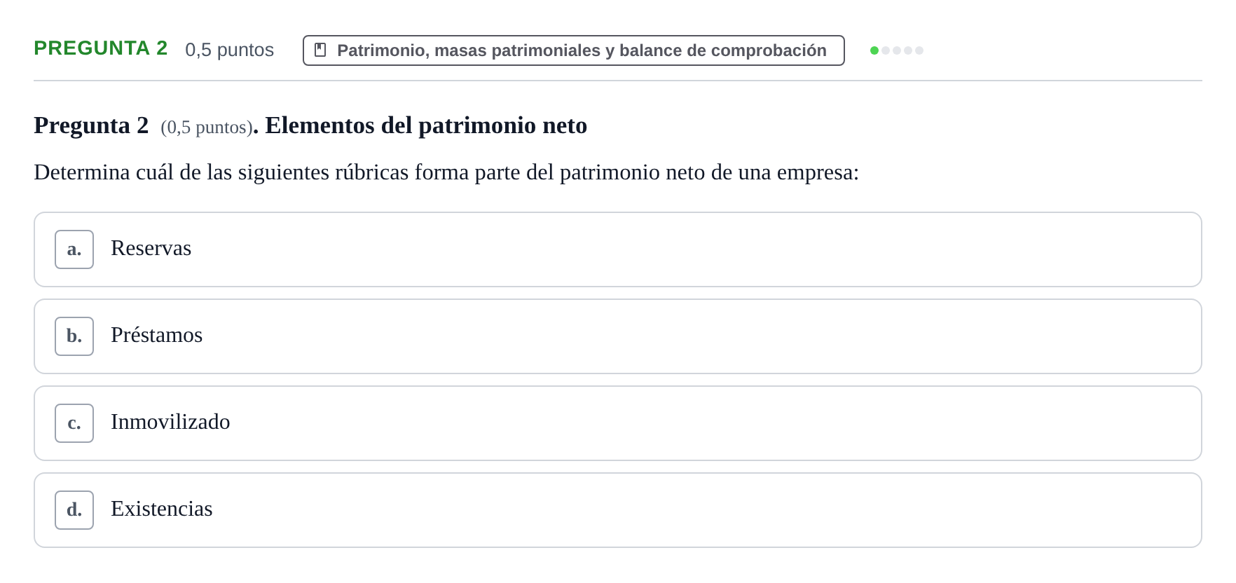 Enunciado: Pregunta 2 · Introducció a la Comptabilitat UAB 2017