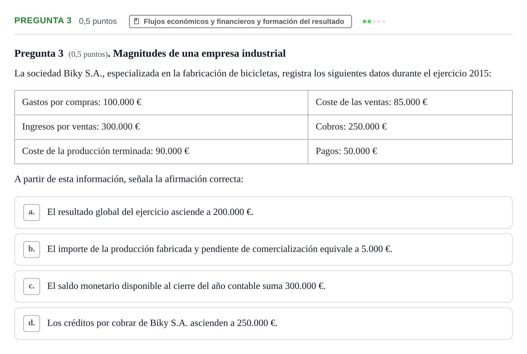 Enunciado: Pregunta 3 · Introducció a la Comptabilitat UAB 2017