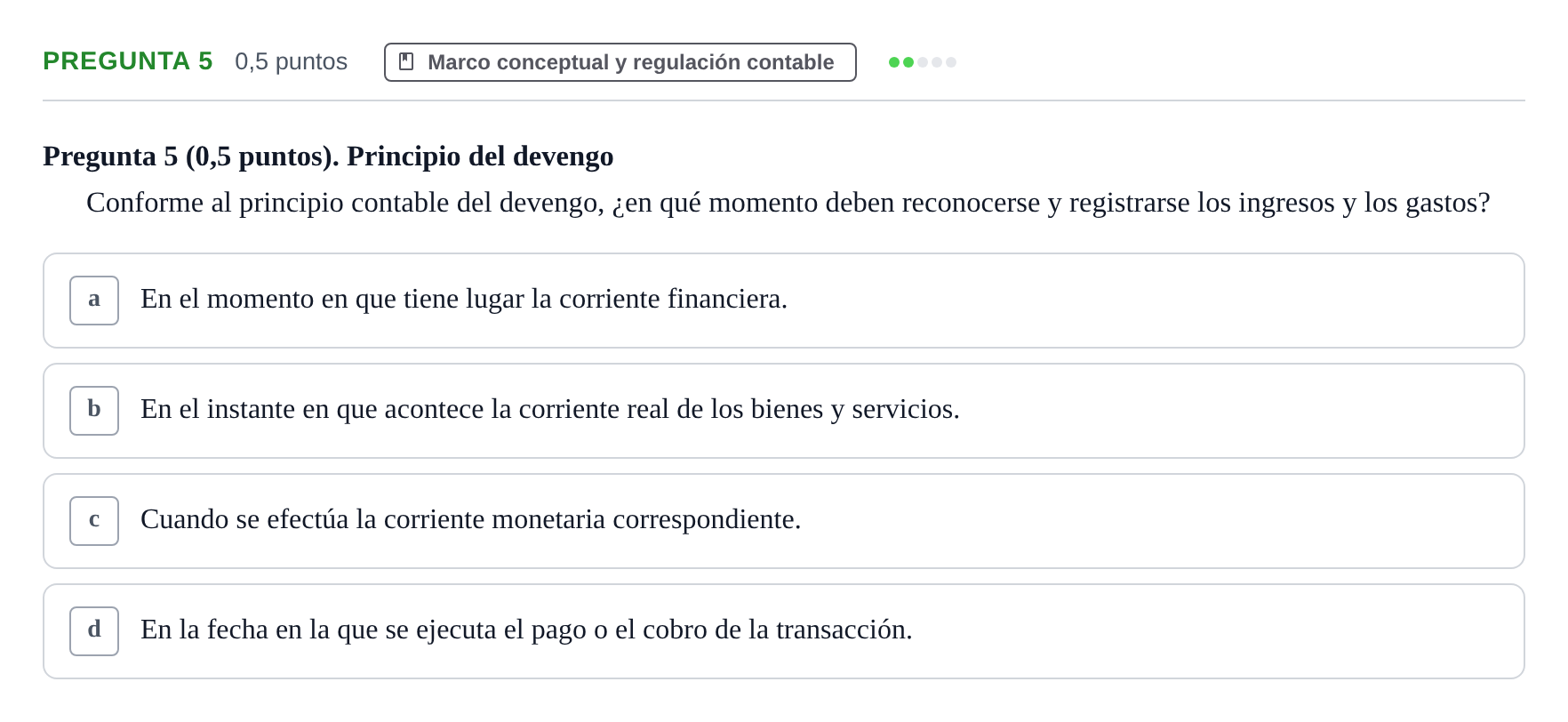 Enunciado: Pregunta 5 · Introducció a la Comptabilitat UAB 2017