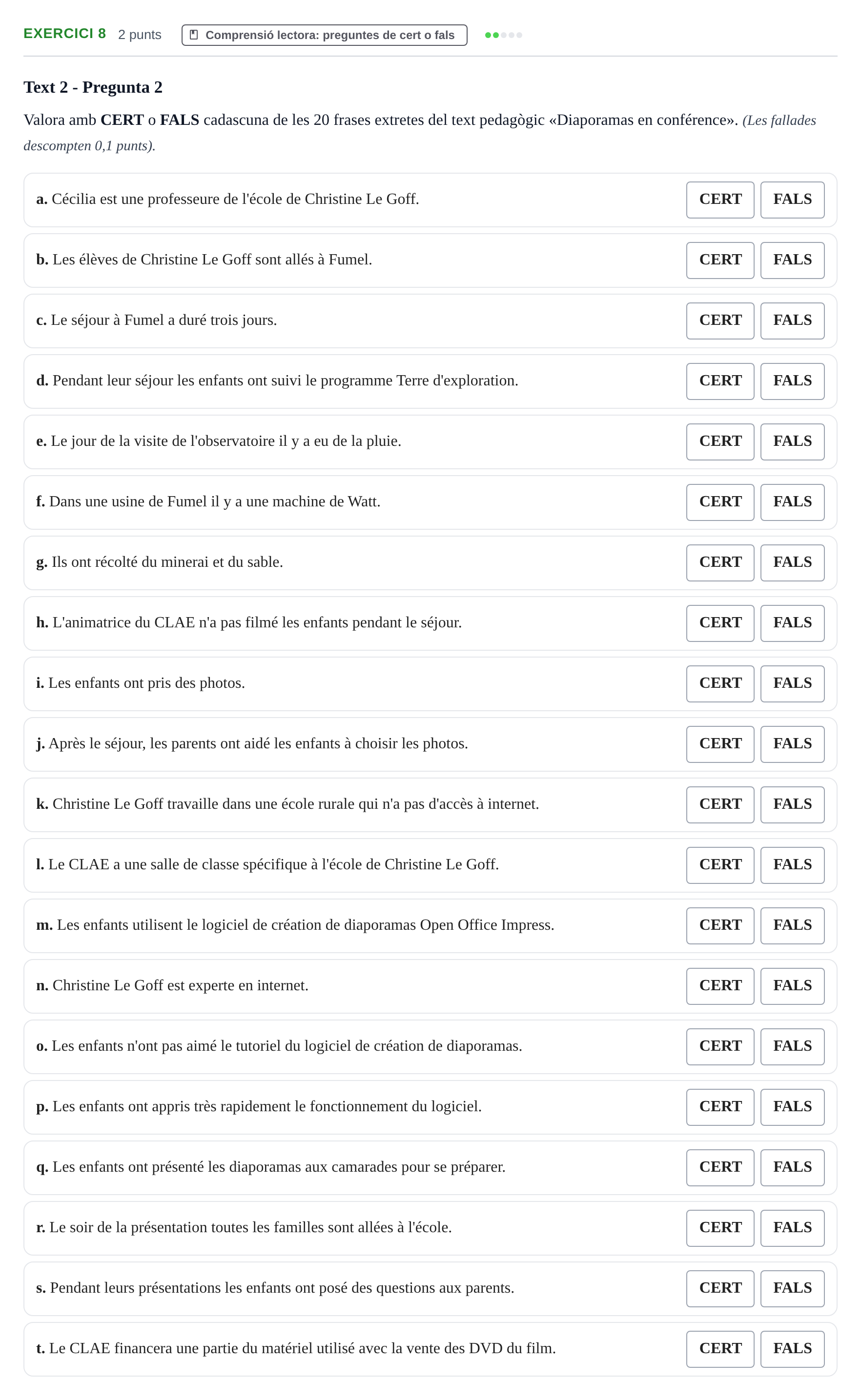 Enunciado: Problema 8 · Llenguatges i Contexts I i II UAB Exàmens de Llengua Francesa (Llenguatges i Contextos)