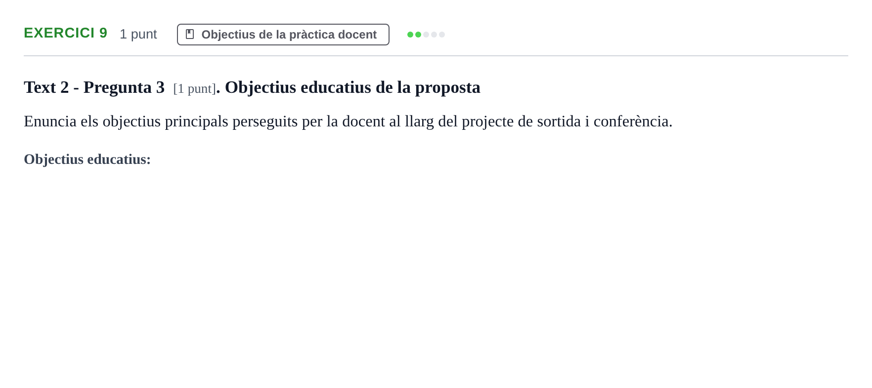Enunciado: Problema 9 · Llenguatges i Contexts I i II UAB Exàmens de Llengua Francesa (Llenguatges i Contextos)