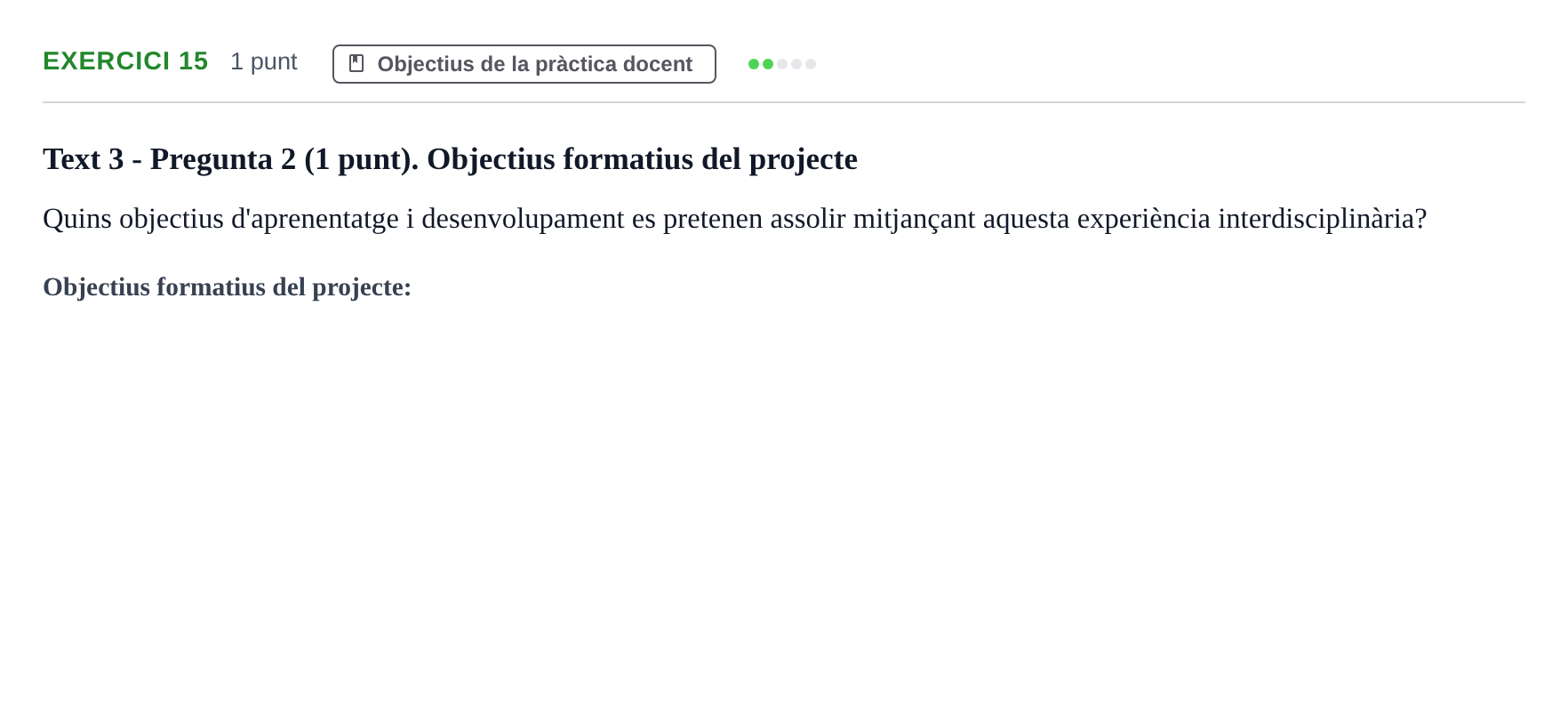 Enunciado: Problema 15 · Llenguatges i Contexts I i II UAB Exàmens de Llengua Francesa (Llenguatges i Contextos)