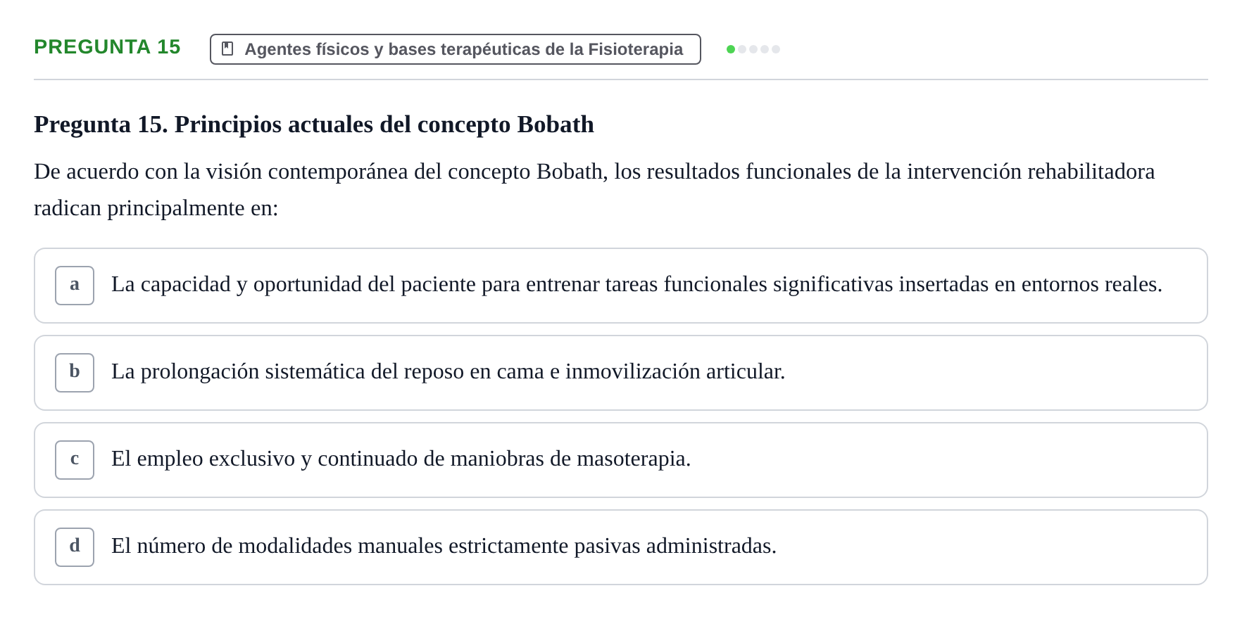 Enunciado: Pregunta 15