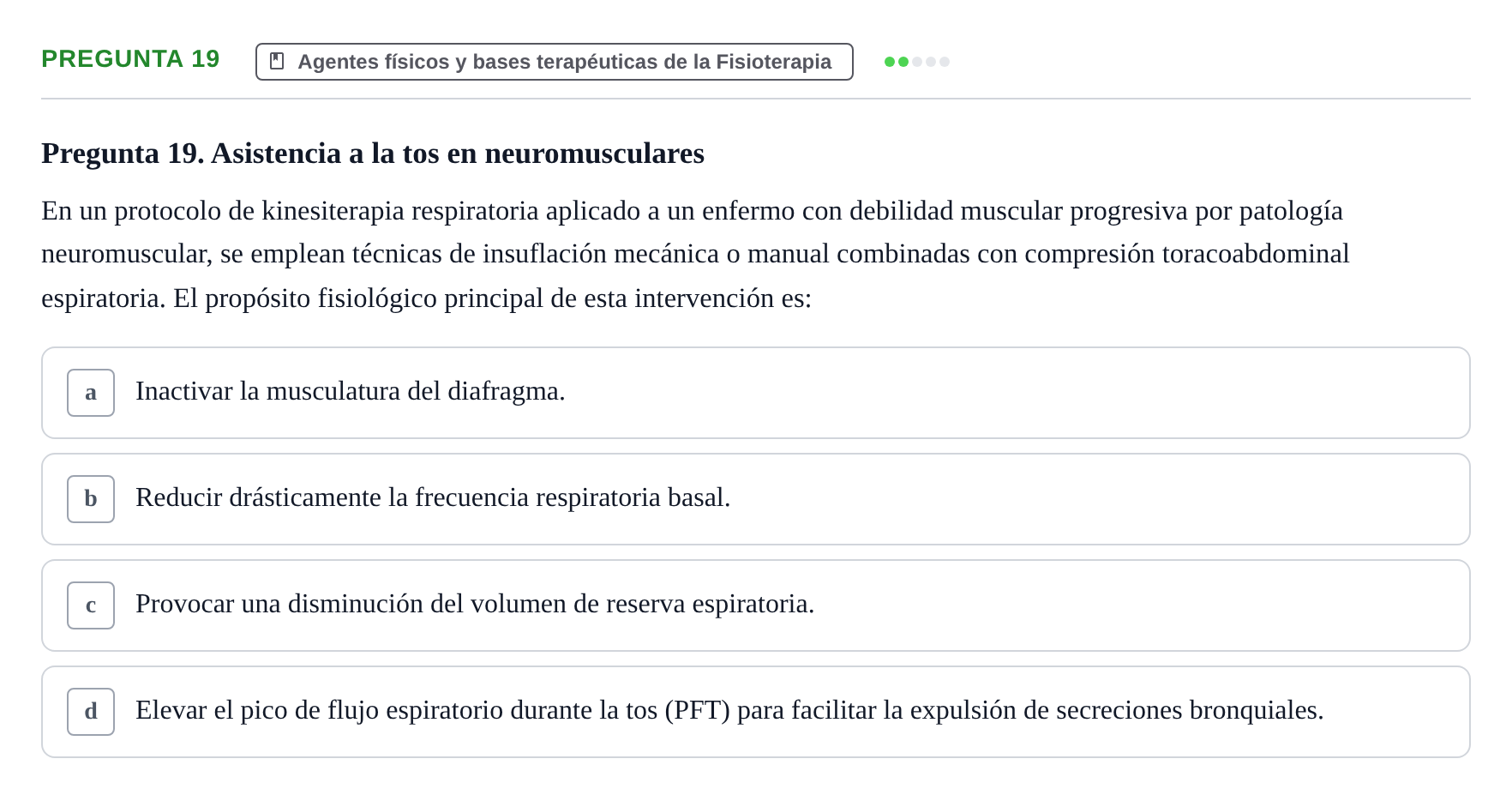 Enunciado: Pregunta 19