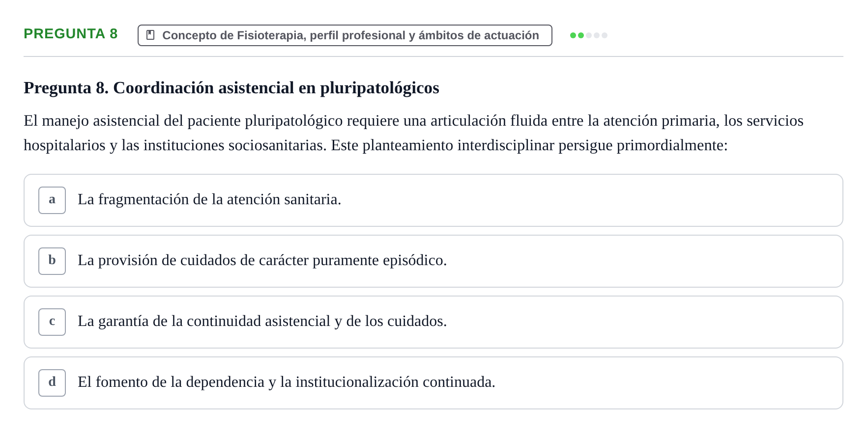 Enunciado: Pregunta 8