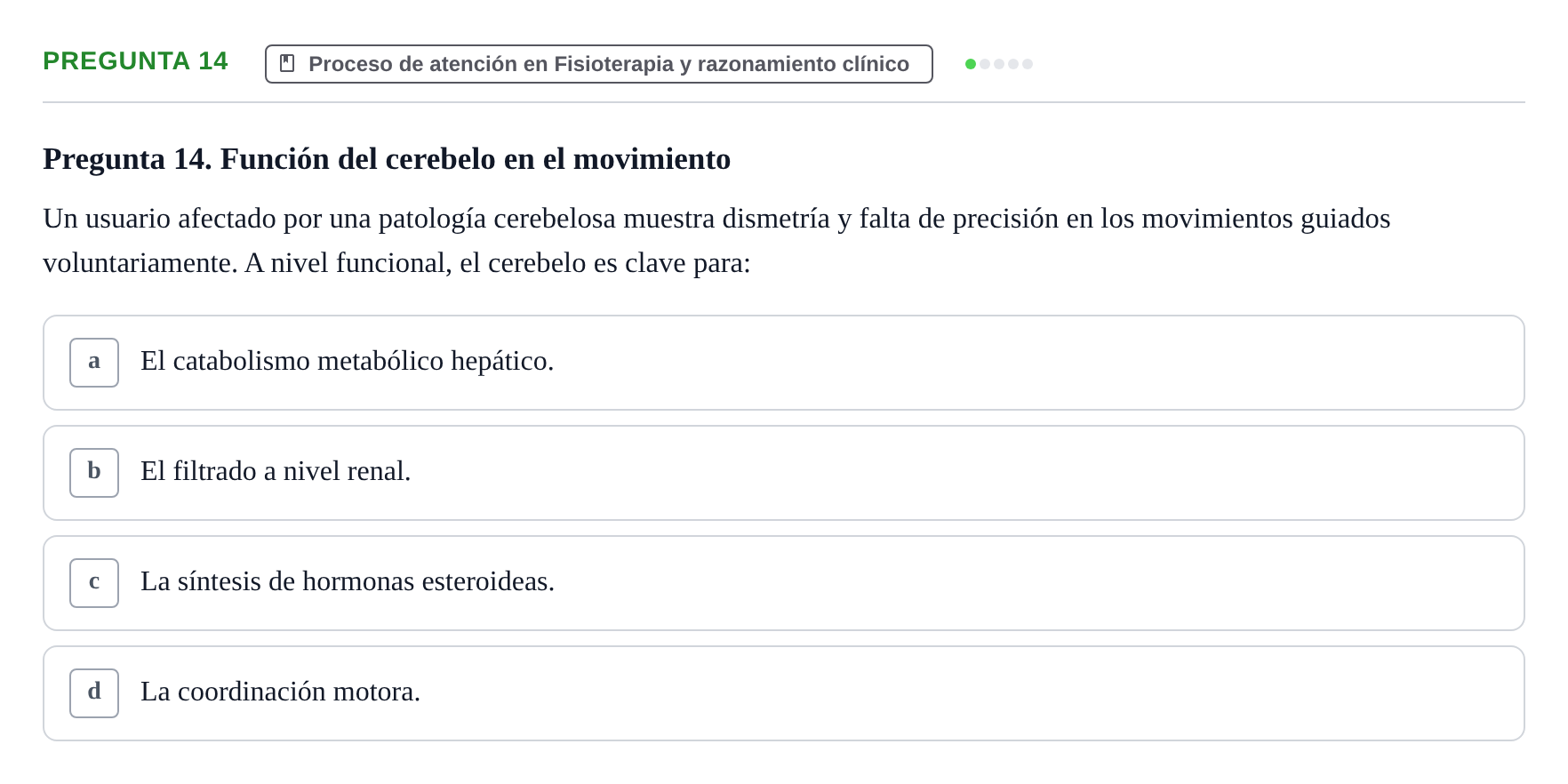 Enunciado: Pregunta 14
