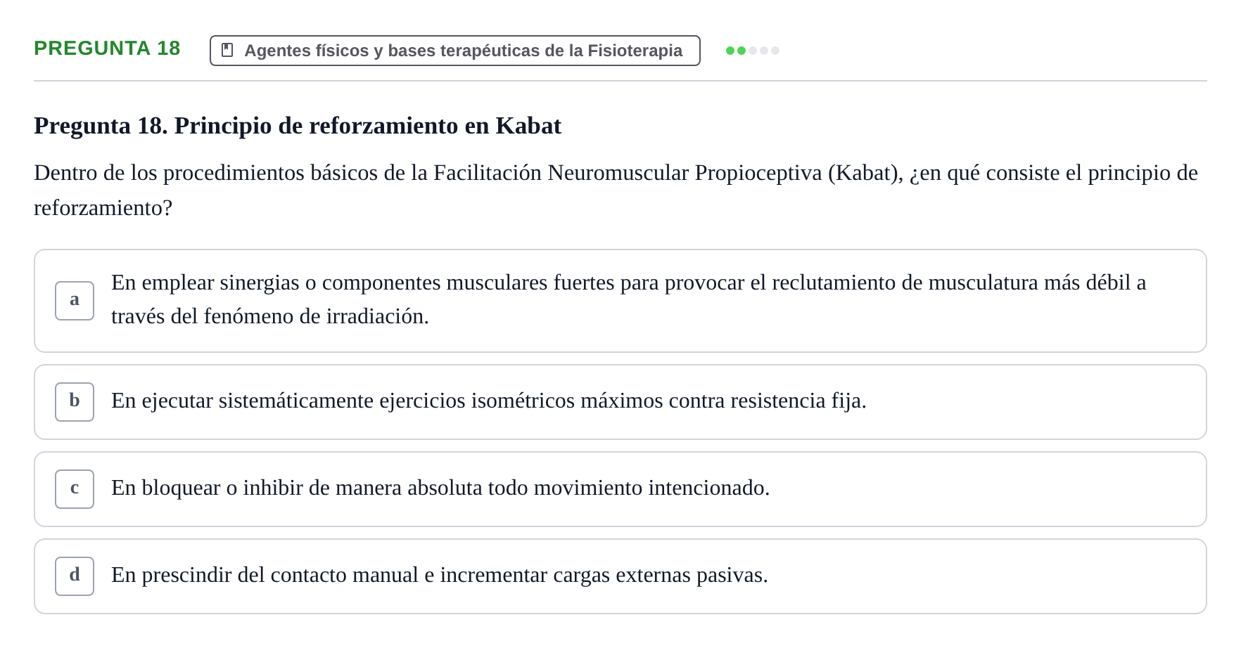 Enunciado: Pregunta 18