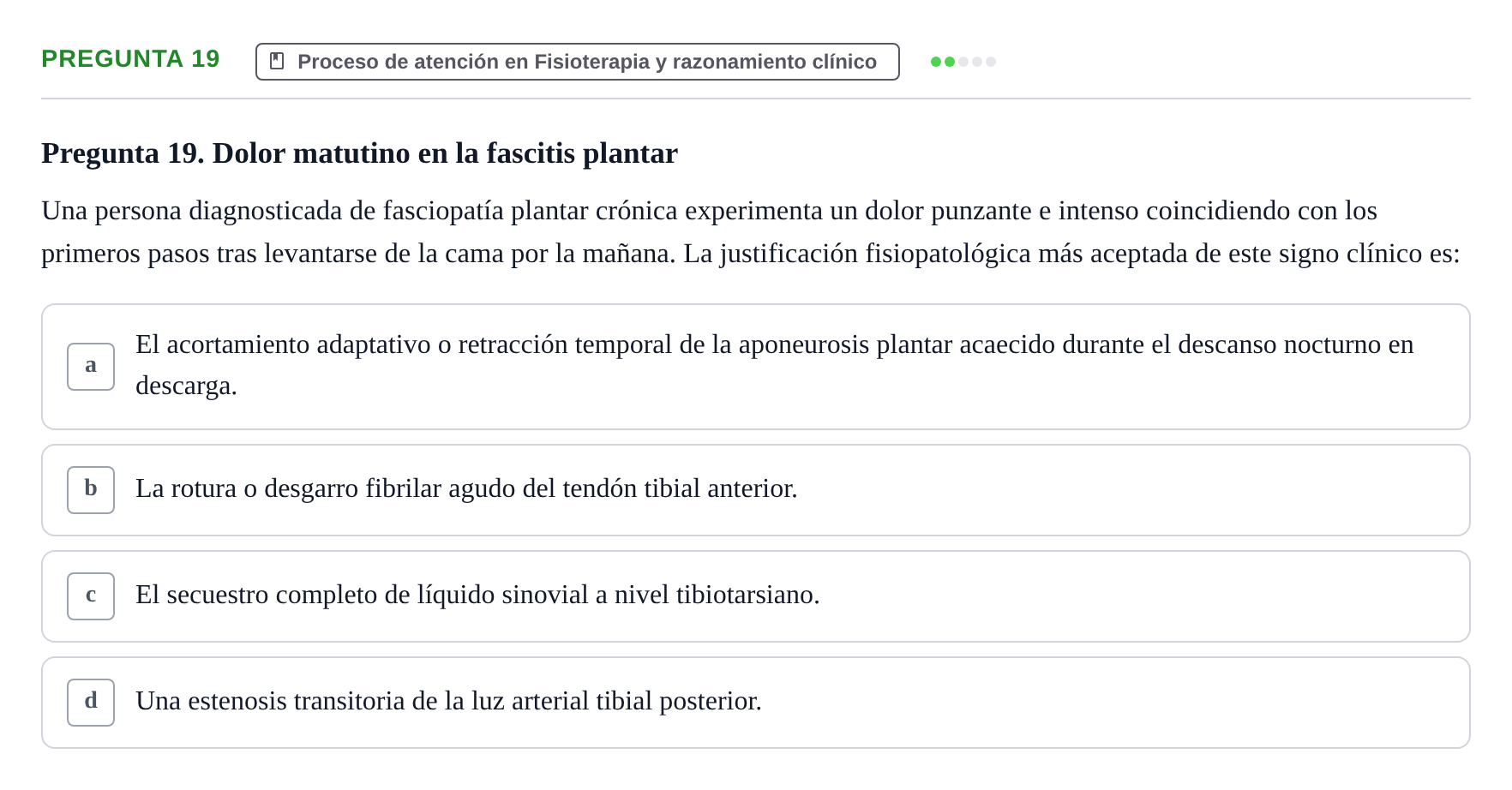 Enunciado: Pregunta 19