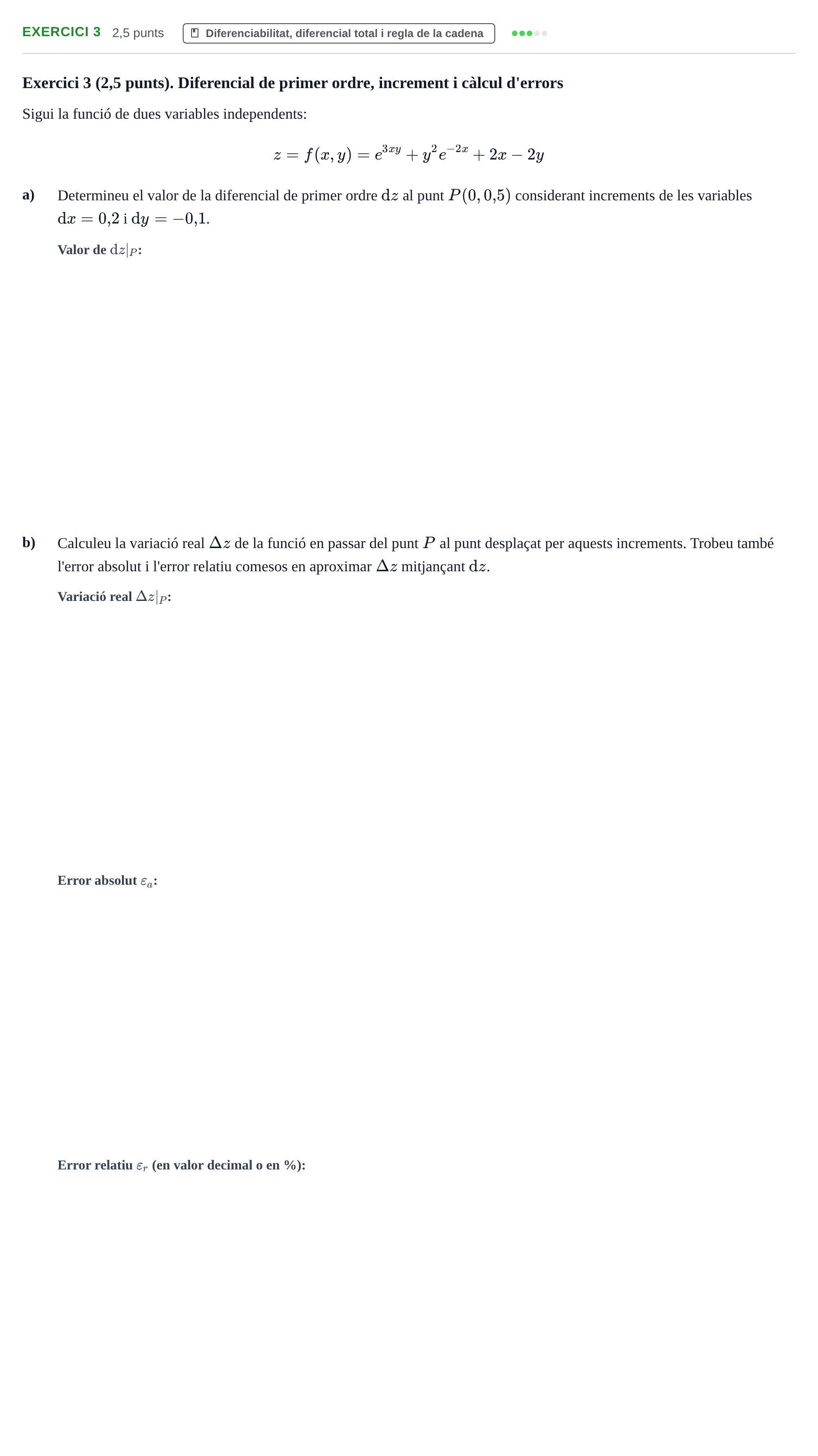 Enunciado: Exercici 3 · Matemàtiques Ii UAB 2020