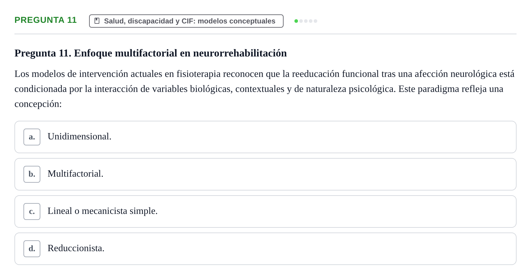 Enunciado: Pregunta 11