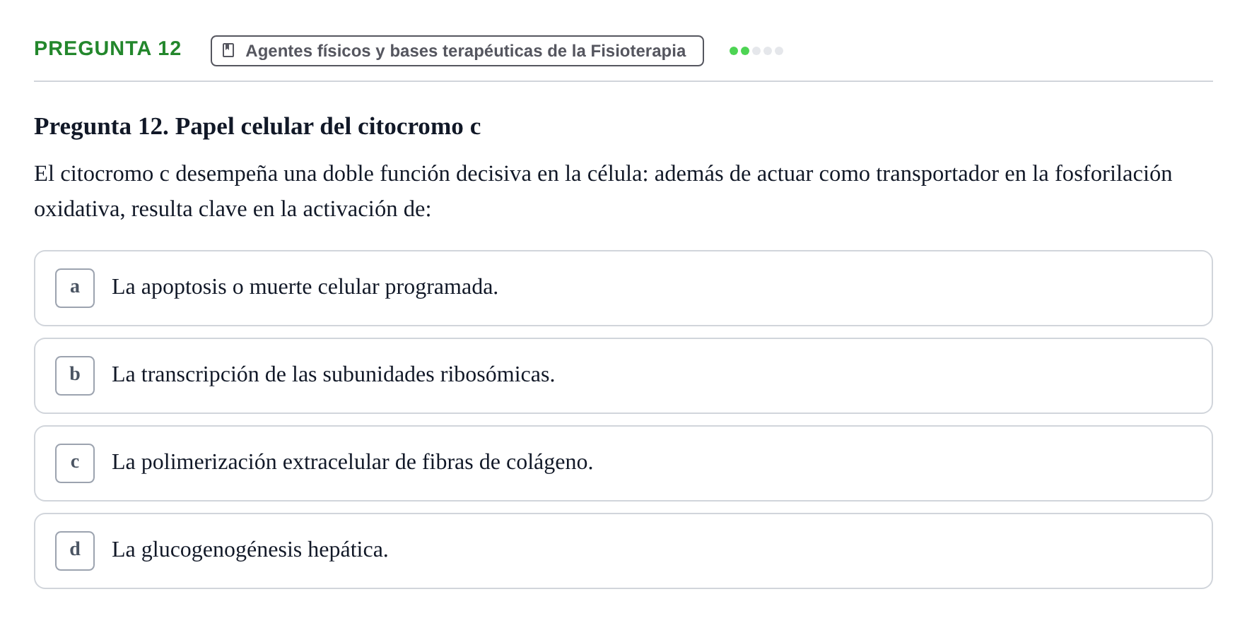 Enunciado: Pregunta 12