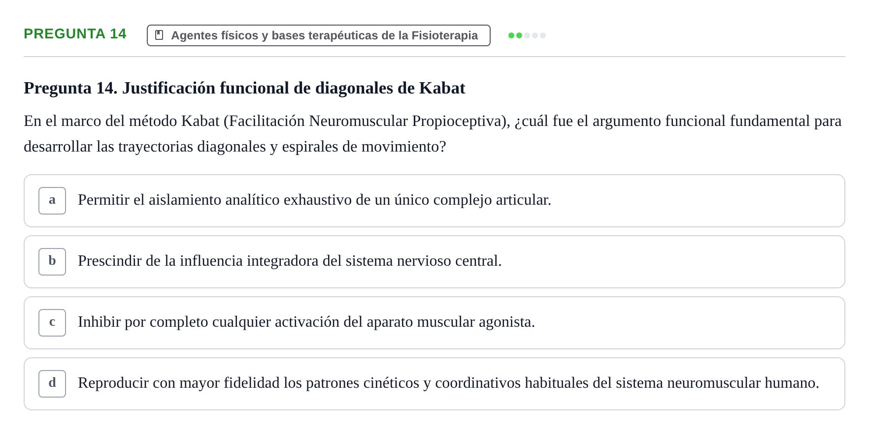 Enunciado: Pregunta 14