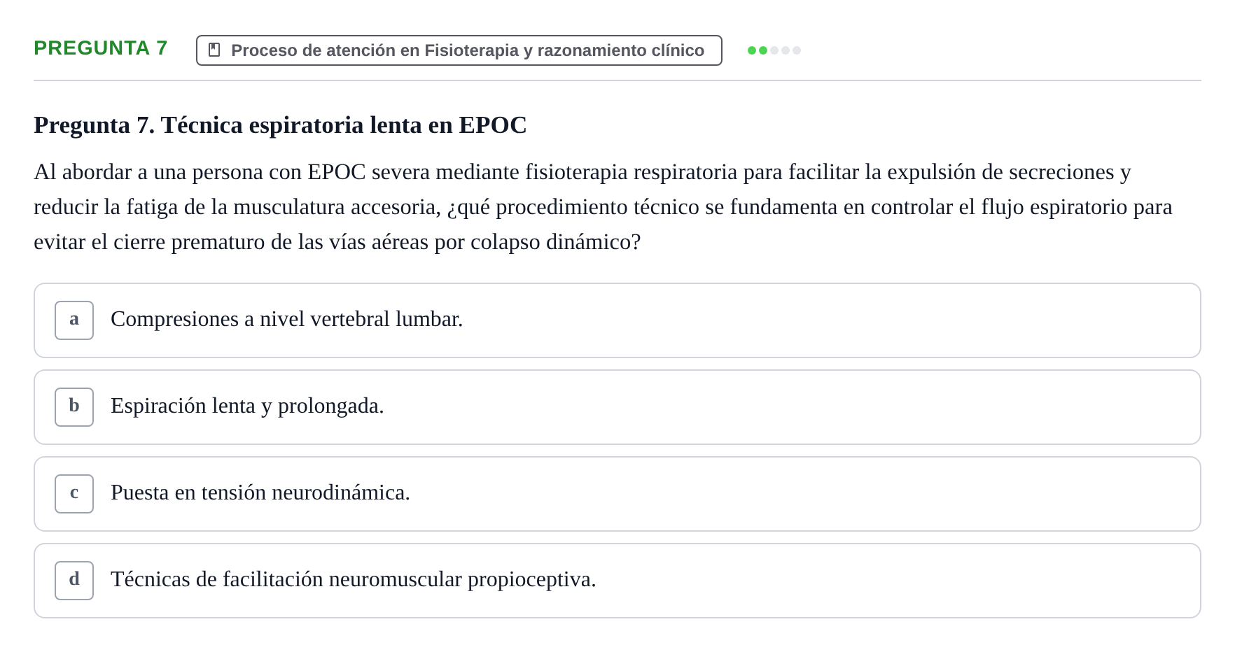 Enunciado: Pregunta 7