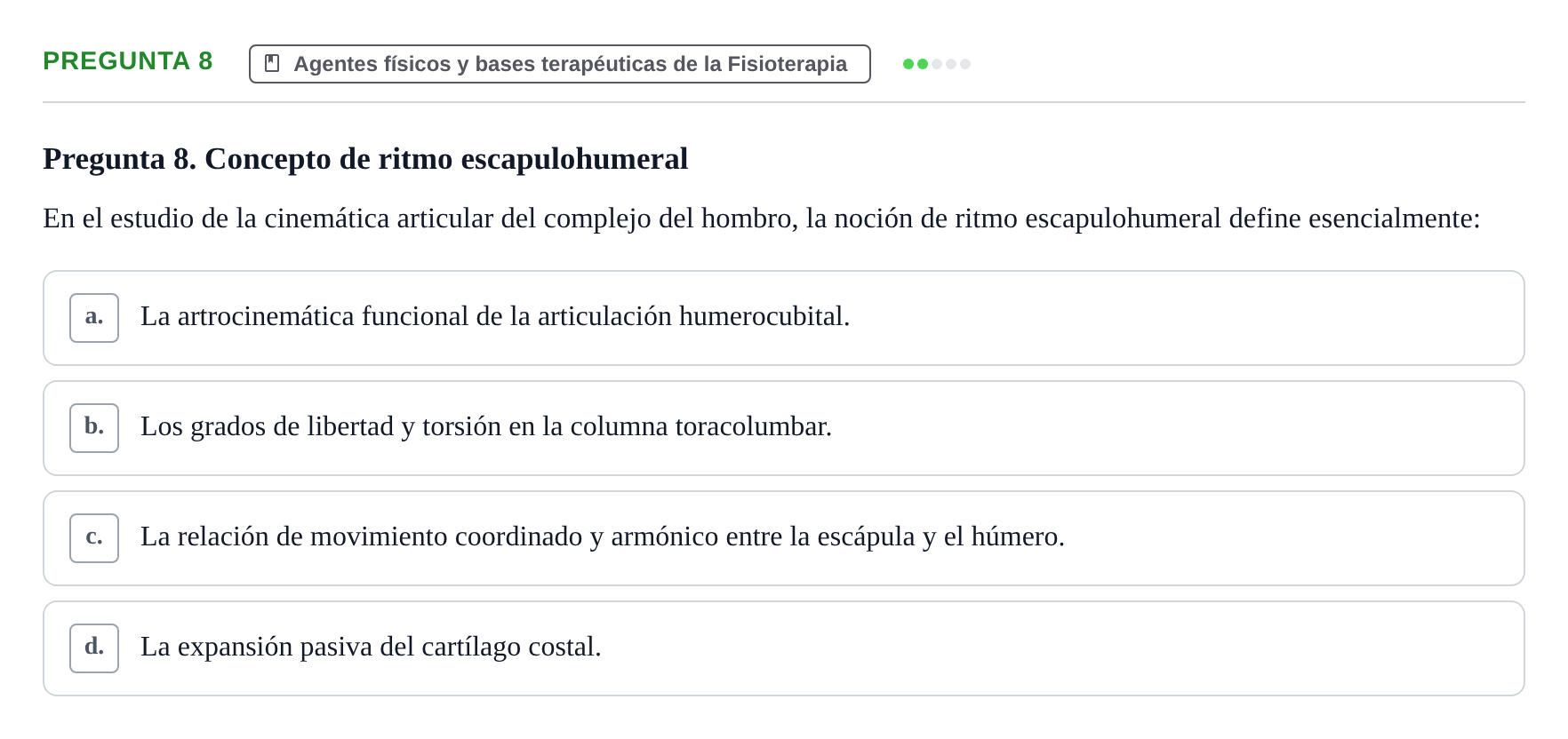 Enunciado: Pregunta 8