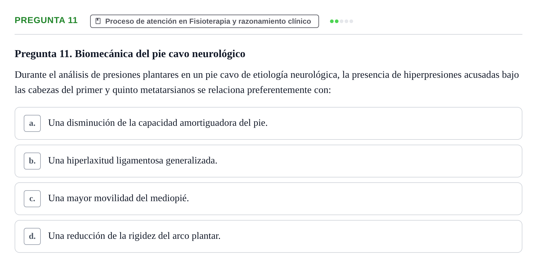 Enunciado: Pregunta 11