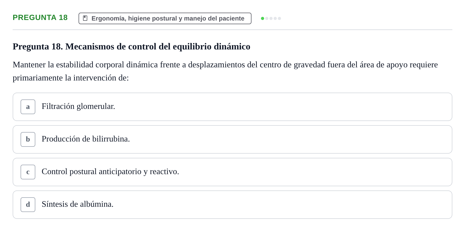 Enunciado: Pregunta 18