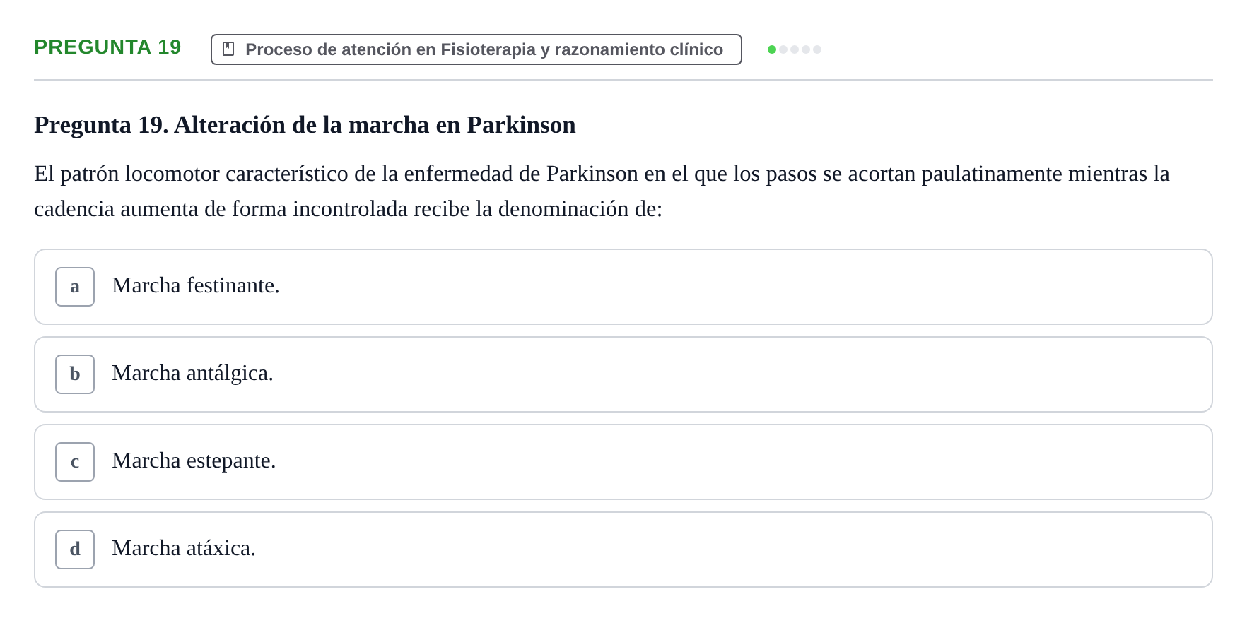 Enunciado: Pregunta 19
