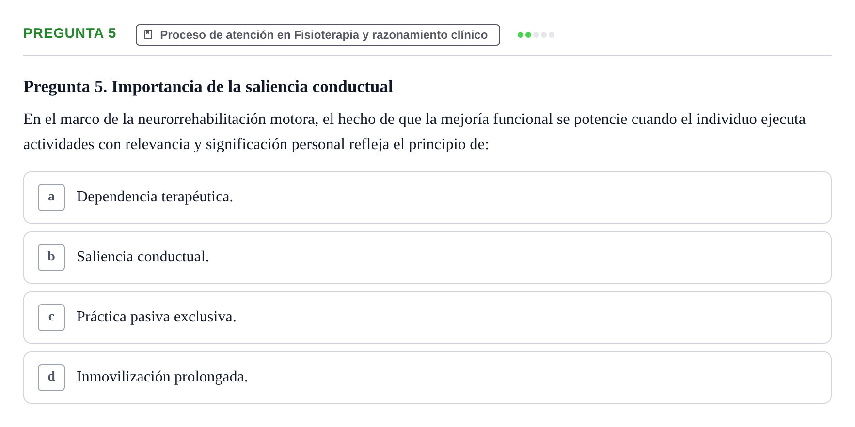 Enunciado: Pregunta 5
