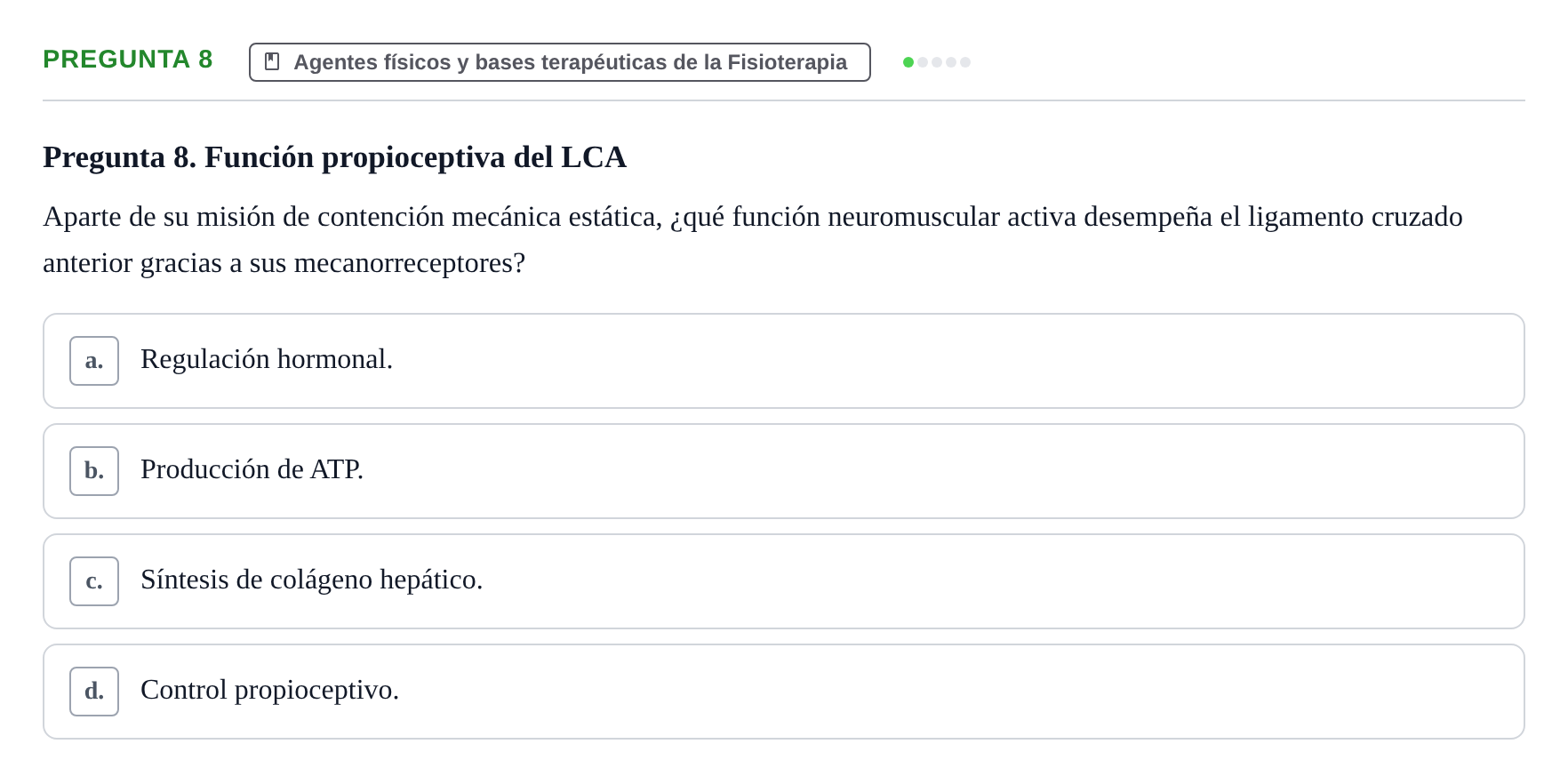 Enunciado: Pregunta 8