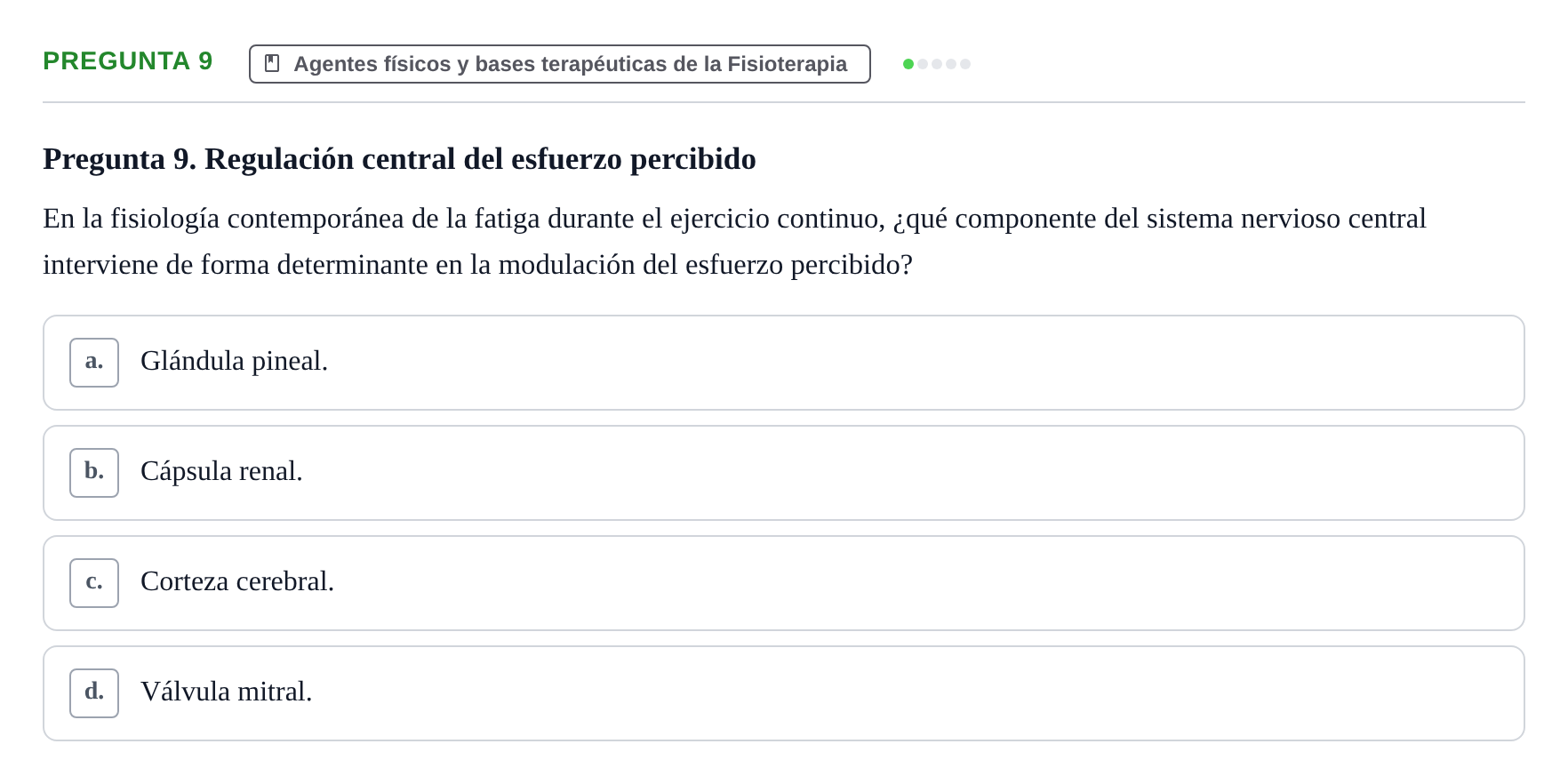 Enunciado: Pregunta 9