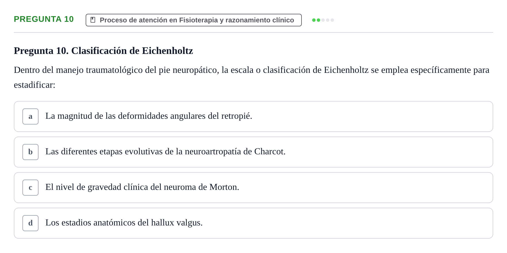 Enunciado: Pregunta 10