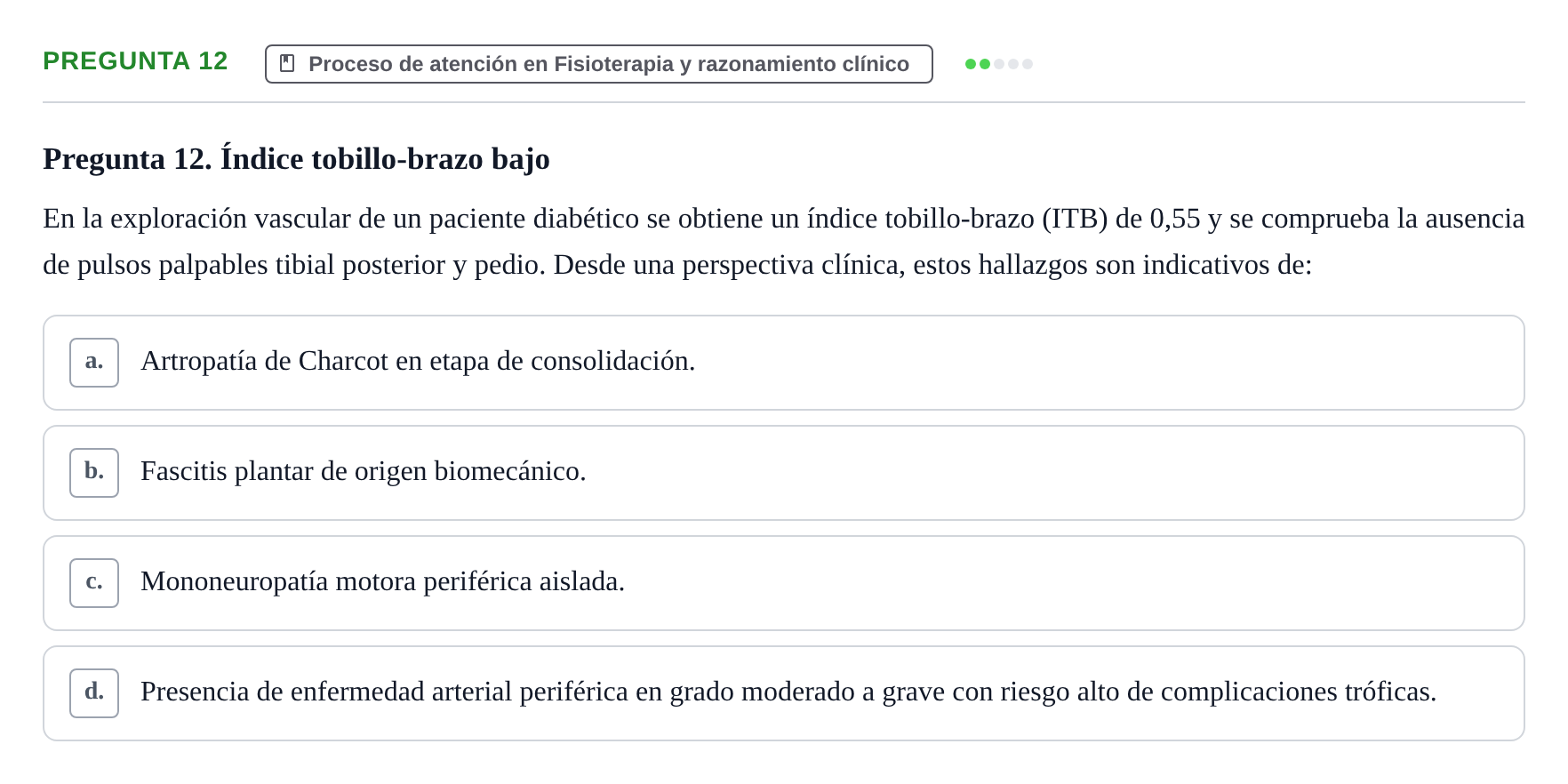 Enunciado: Pregunta 12