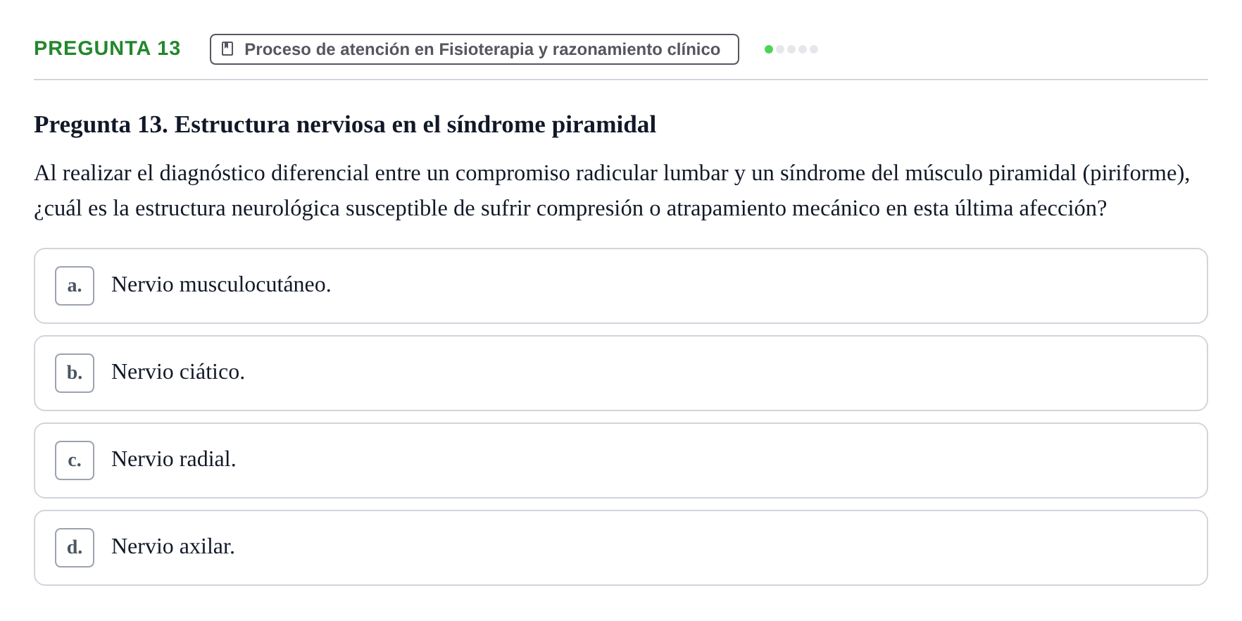 Enunciado: Pregunta 13