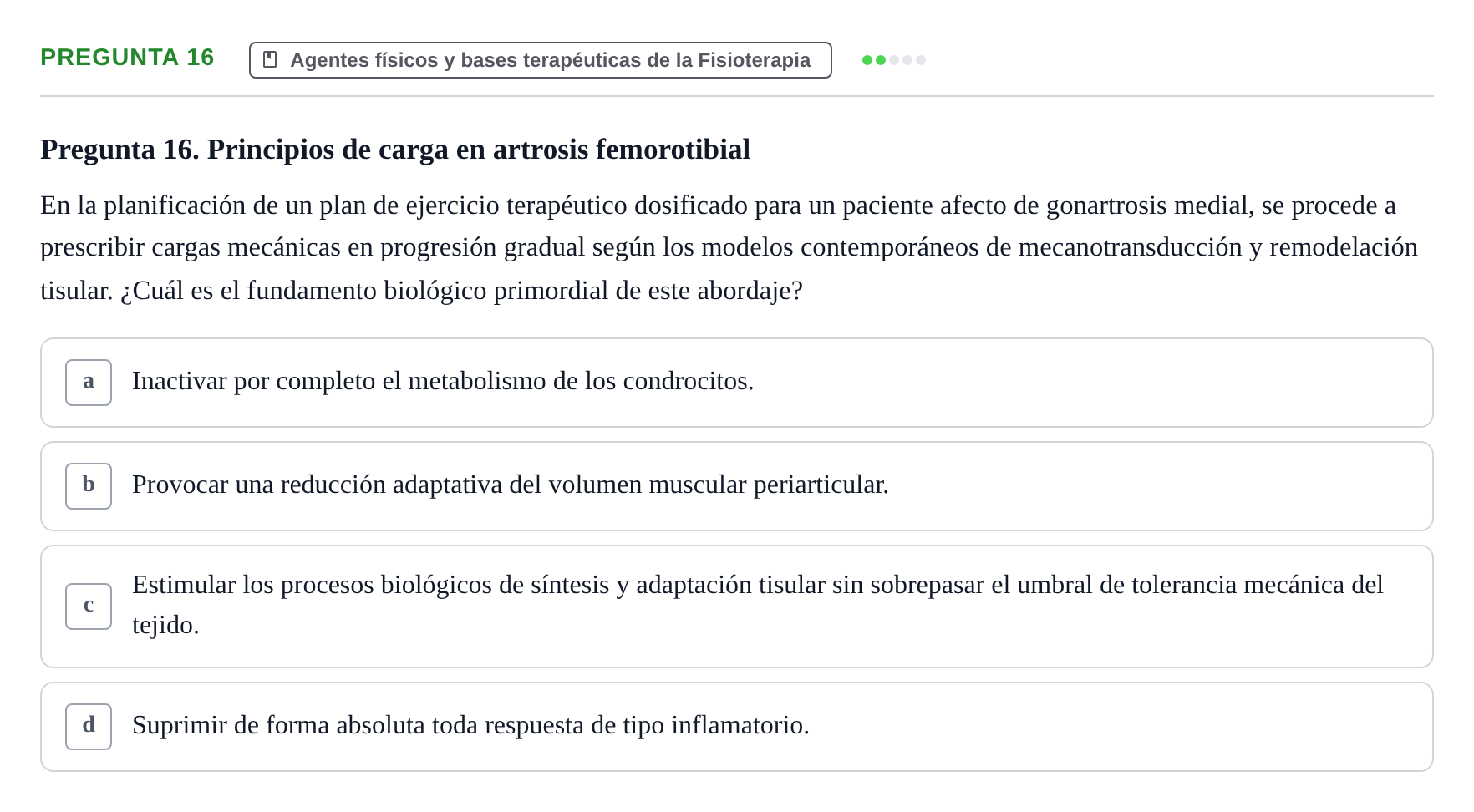 Enunciado: Pregunta 16