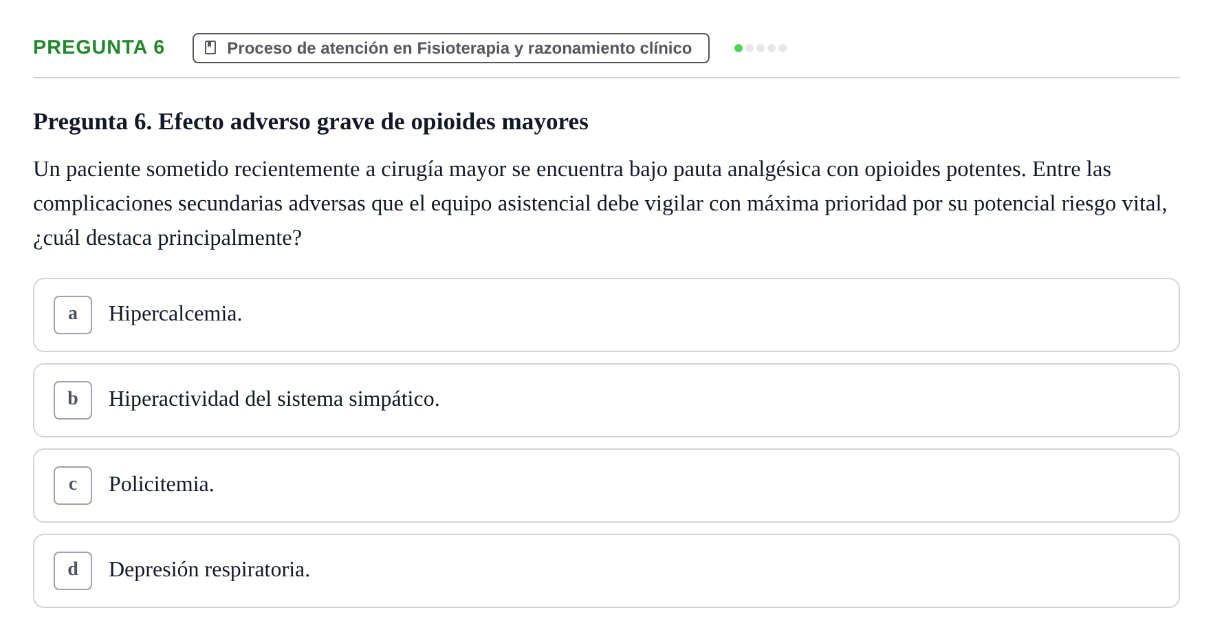 Enunciado: Pregunta 6