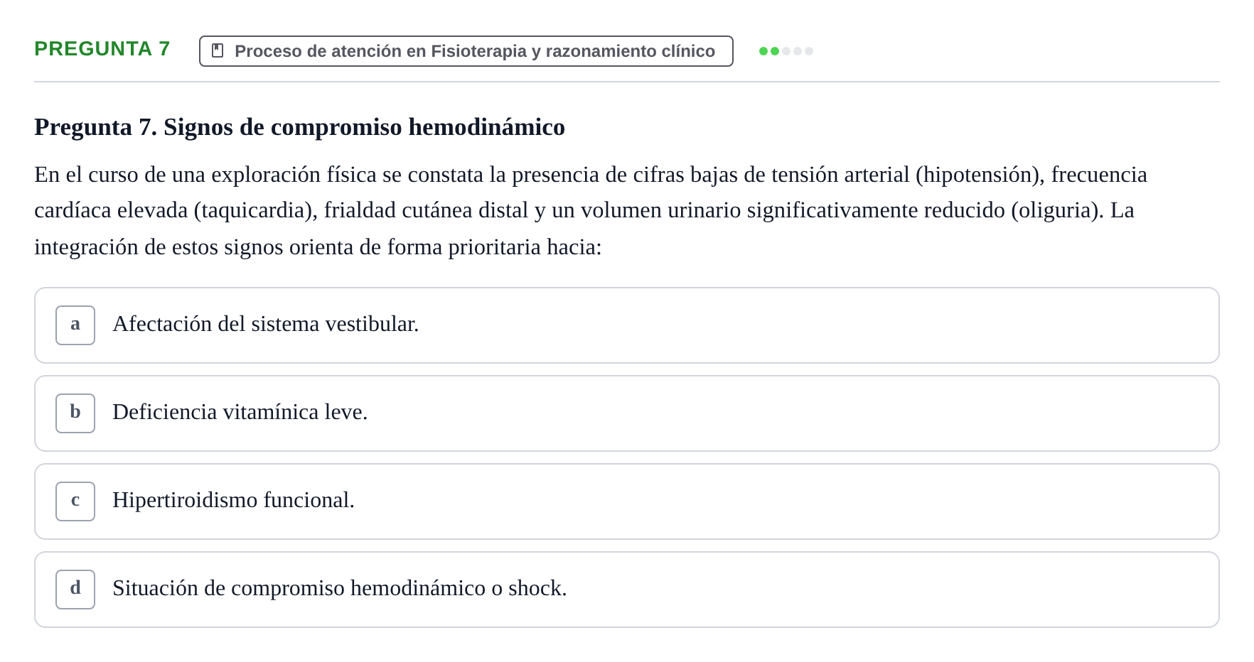 Enunciado: Pregunta 7